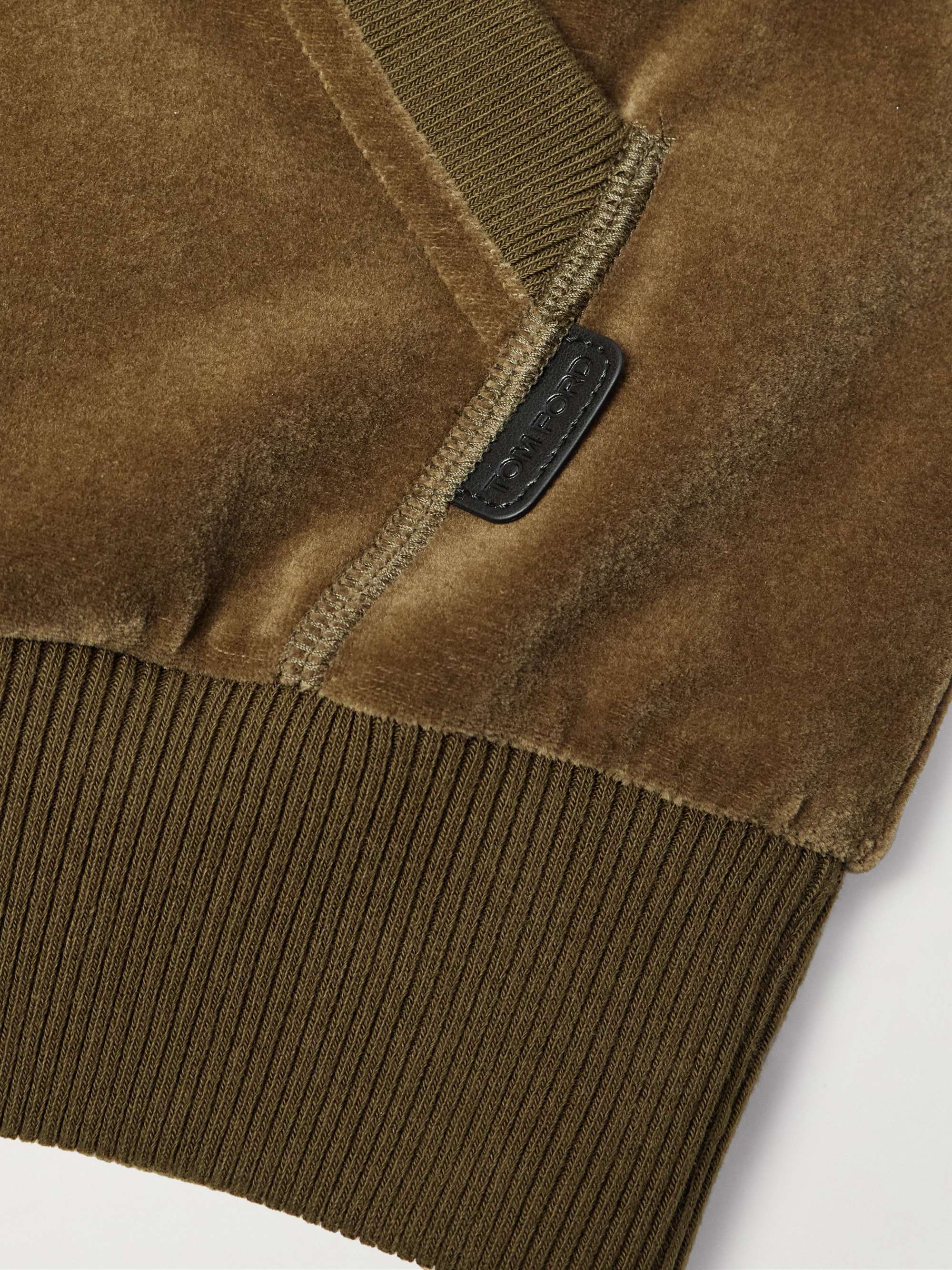 Cotton-Blend Velour Track Jacket view