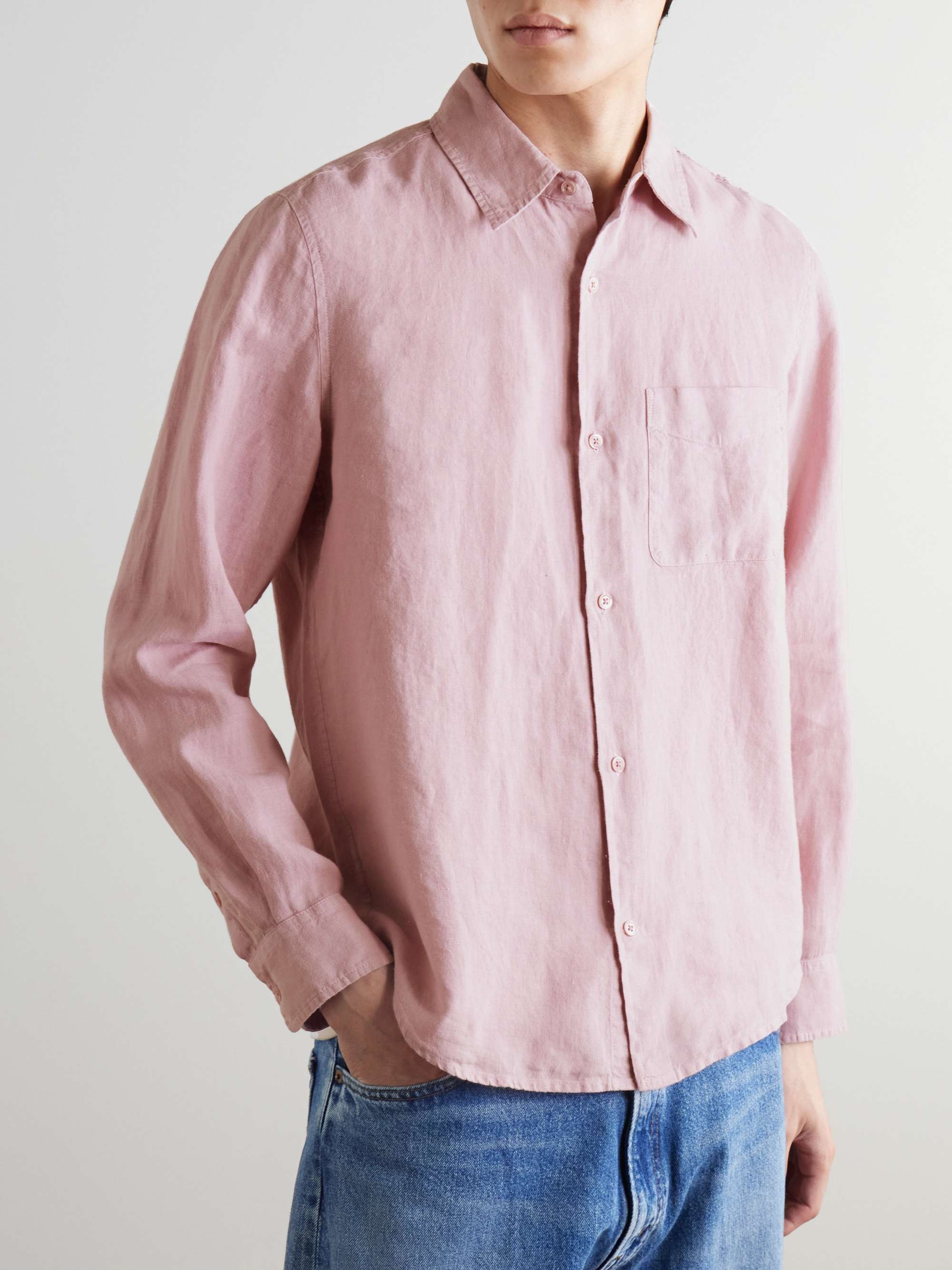 Garment-Dyed Linen Shirt view