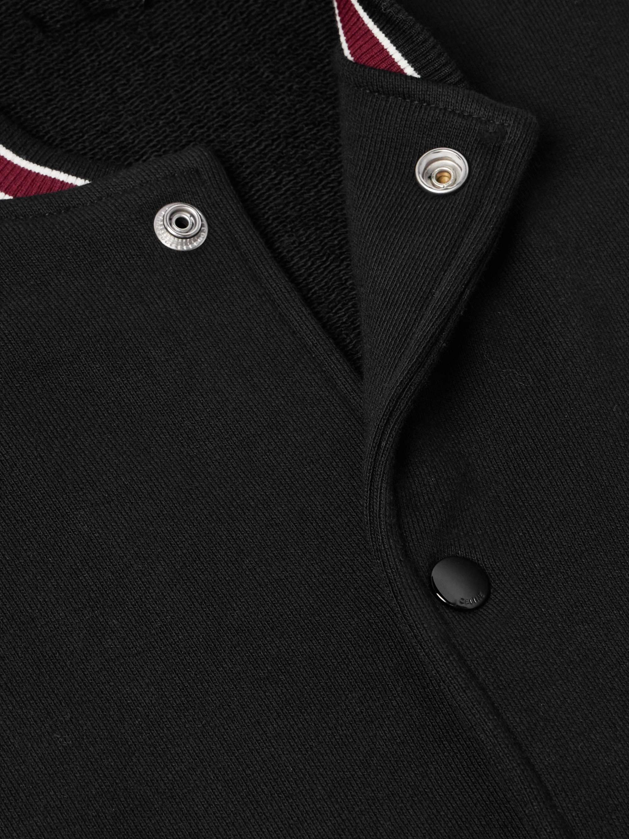 Teddy Logo-Appliquéd Cotton-Jersey Varsity Jacket view