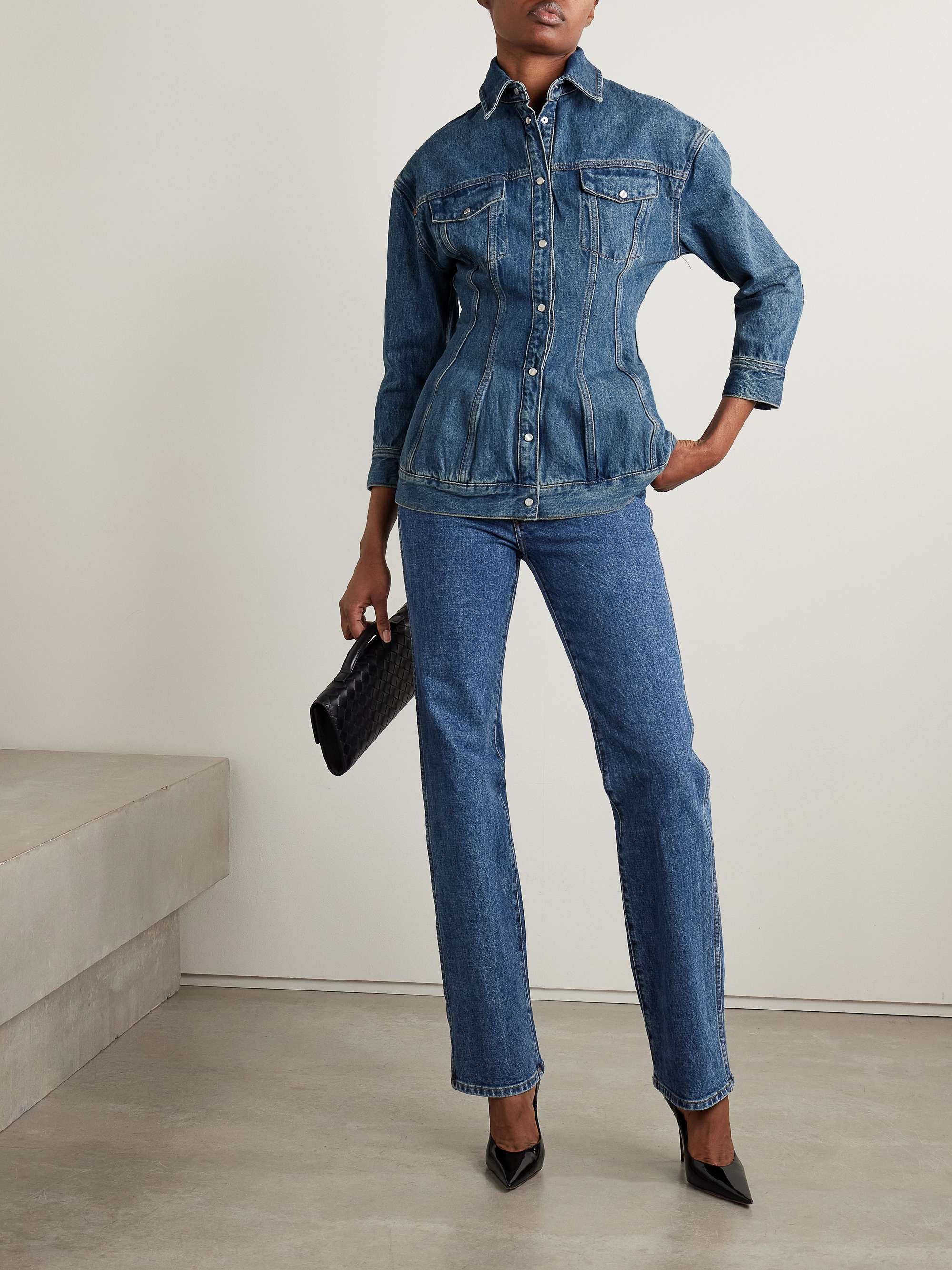 Contour denim jacket view