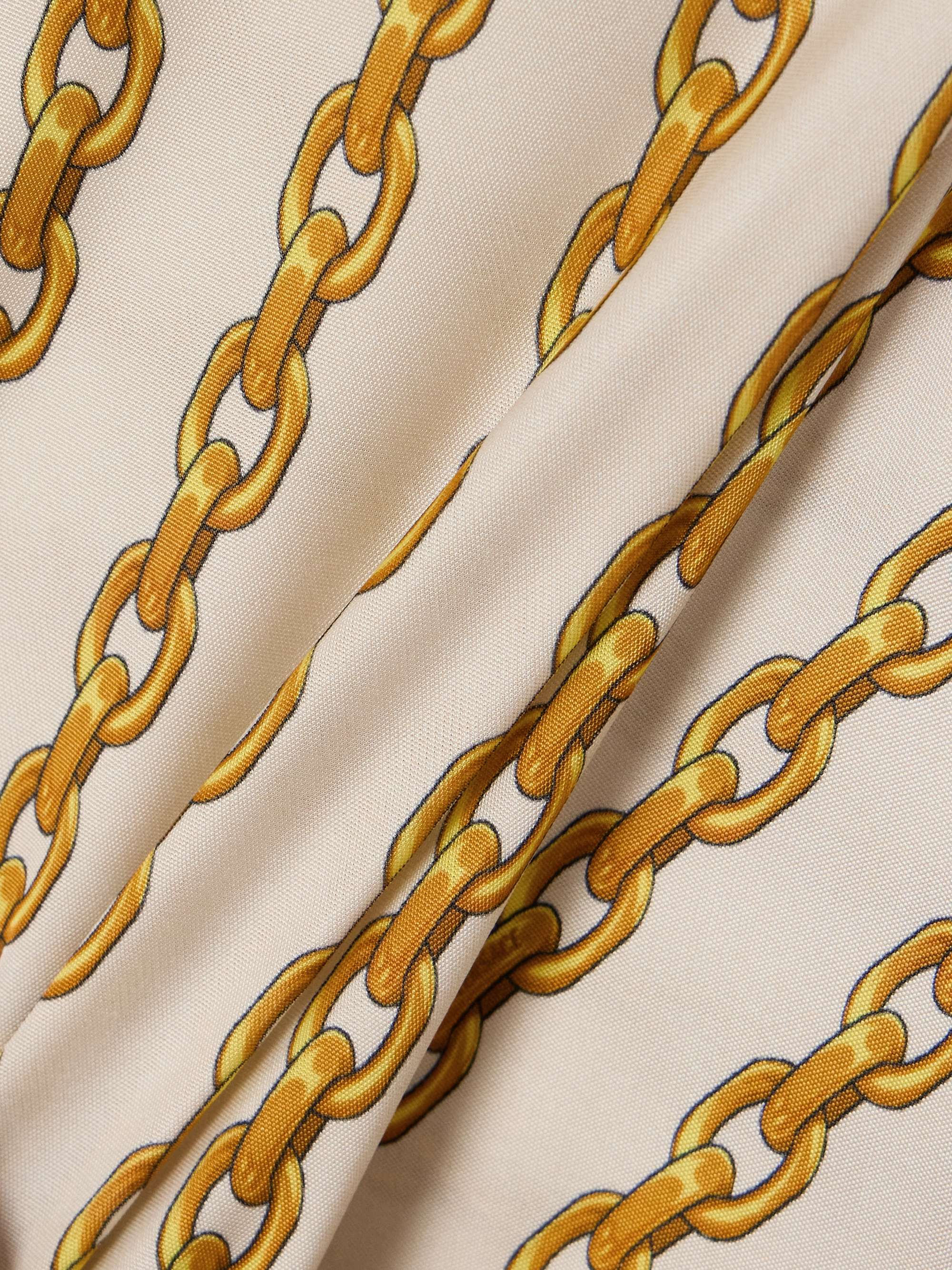 Printed jersey midi shirt dress view