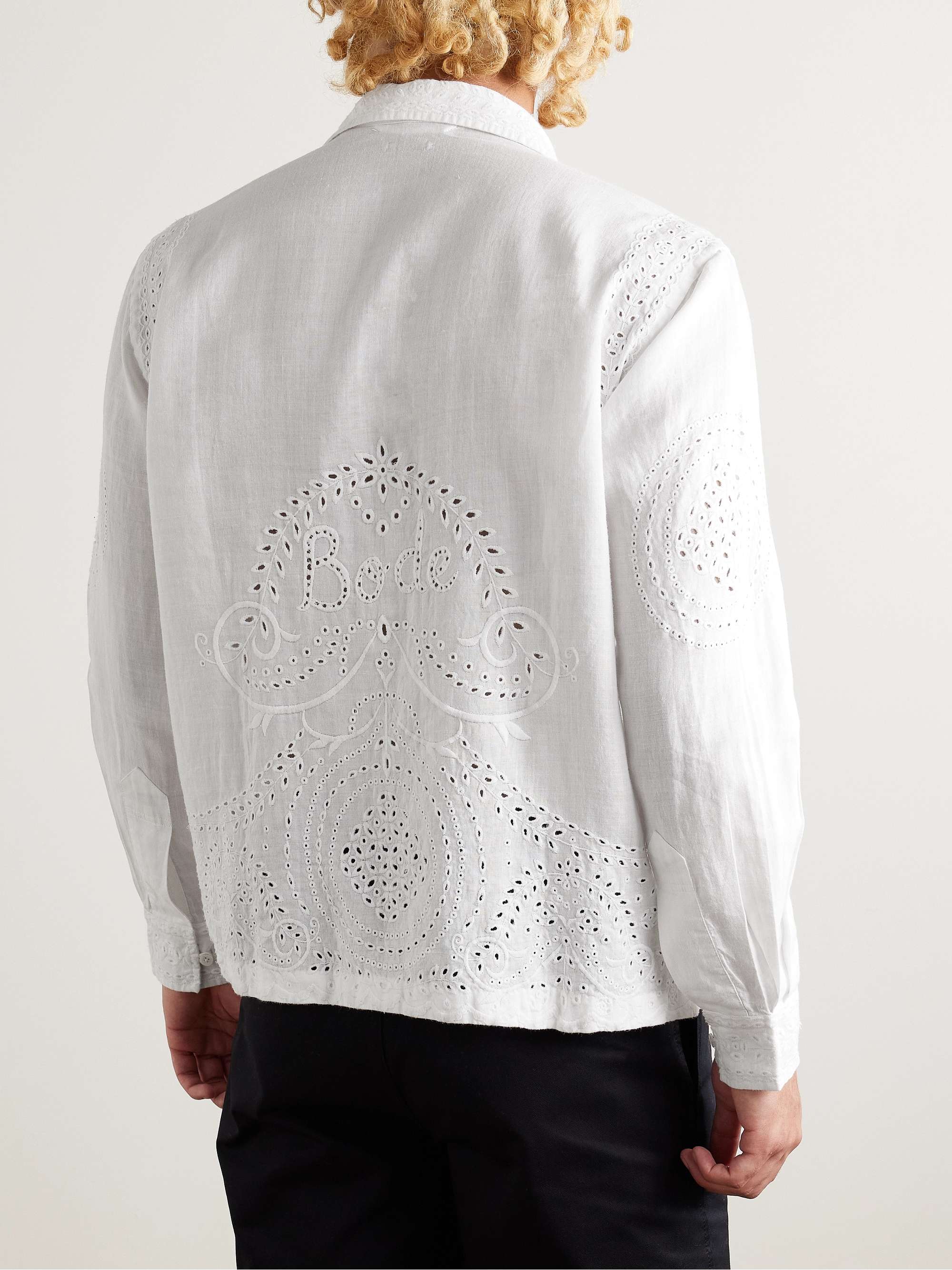 Belvoir Broderie Anglaise Linen Shirt view