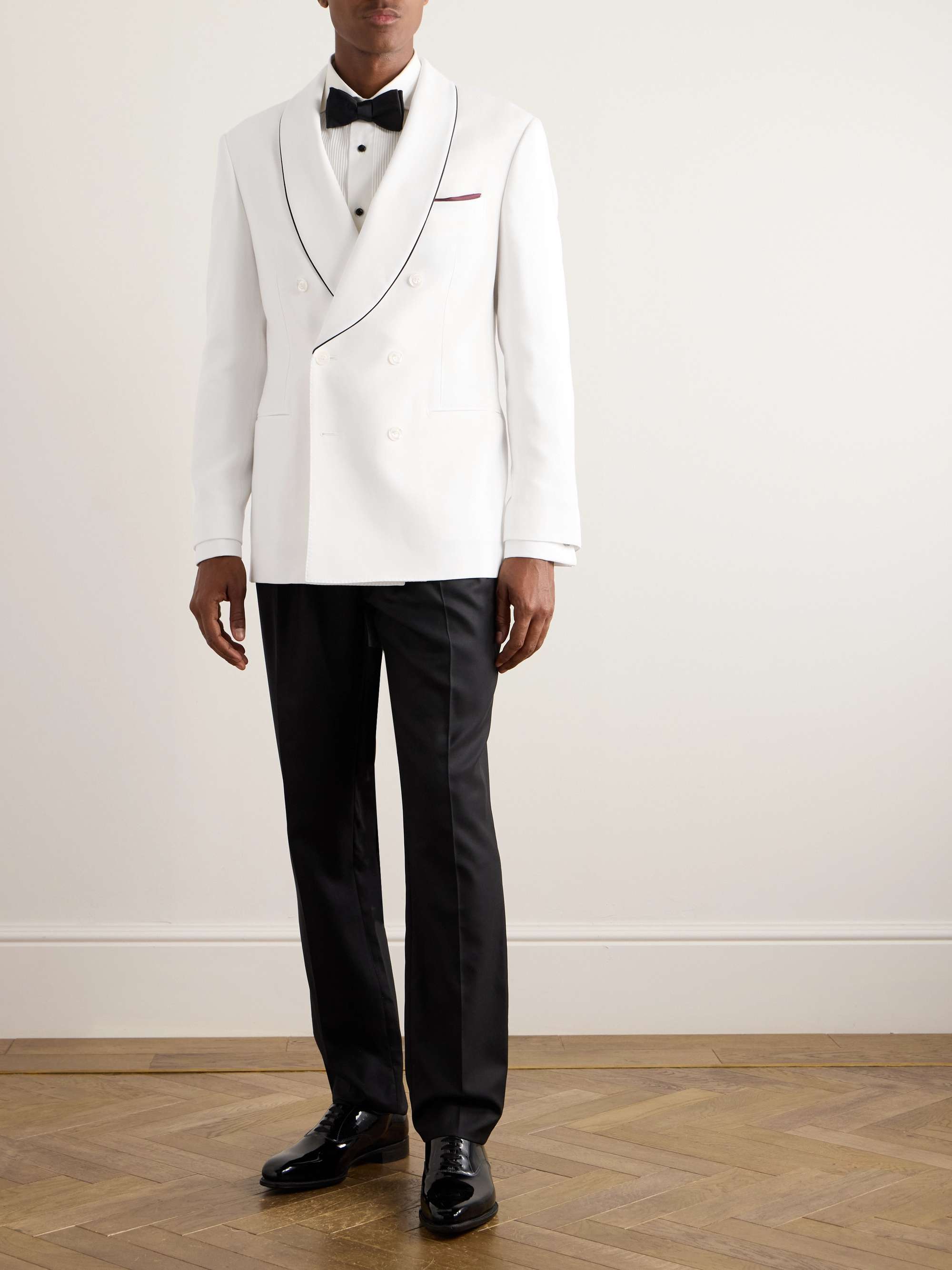 Double-Breasted Cotton Tuxedo Jacket view