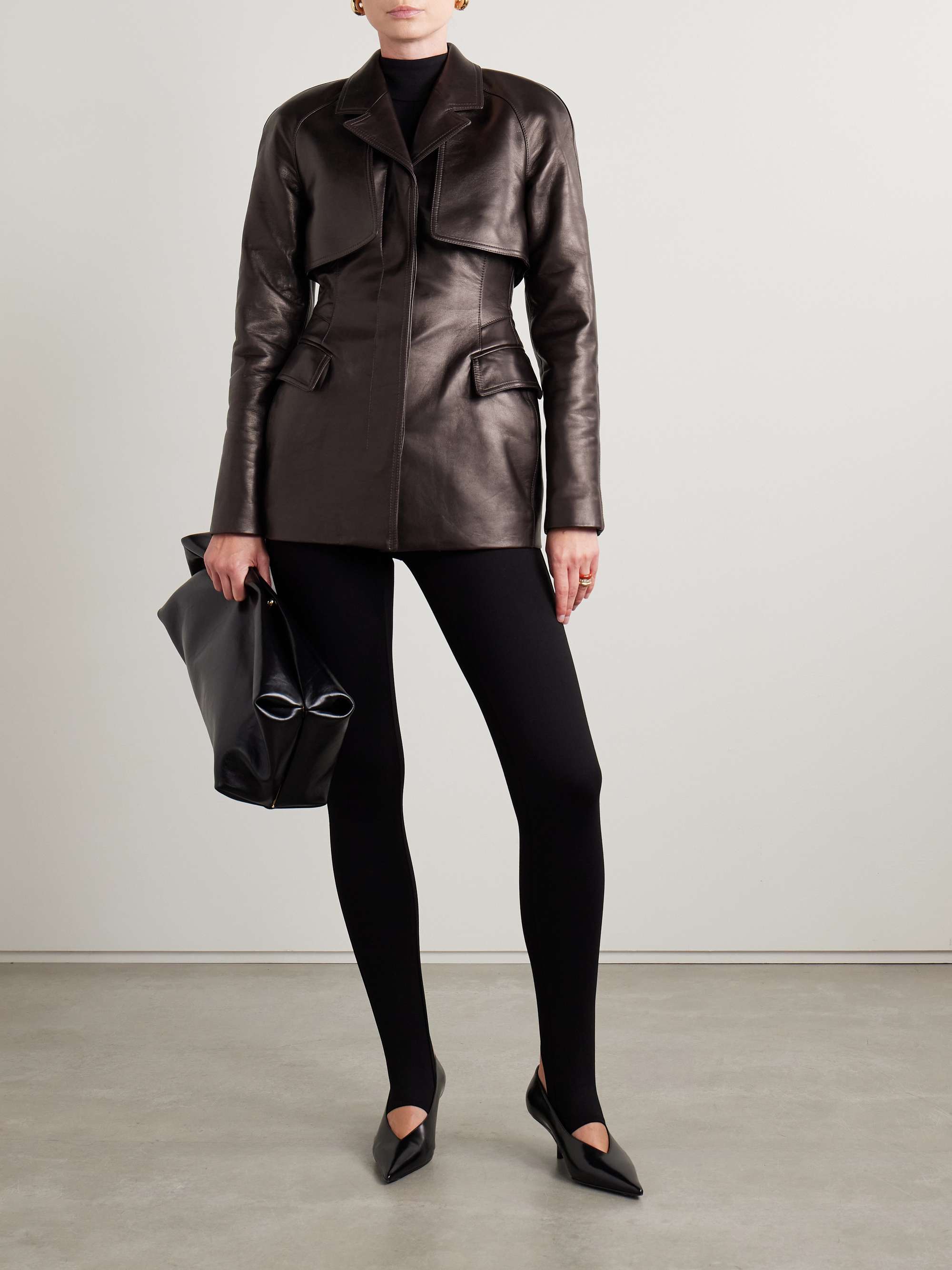 Claudel leather jacket view