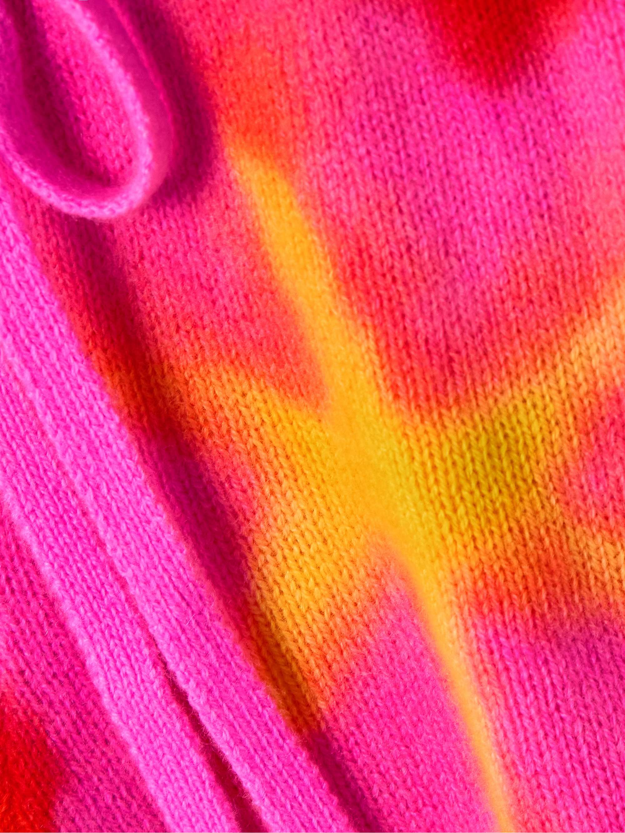 Tie-dyed cashmere shorts view