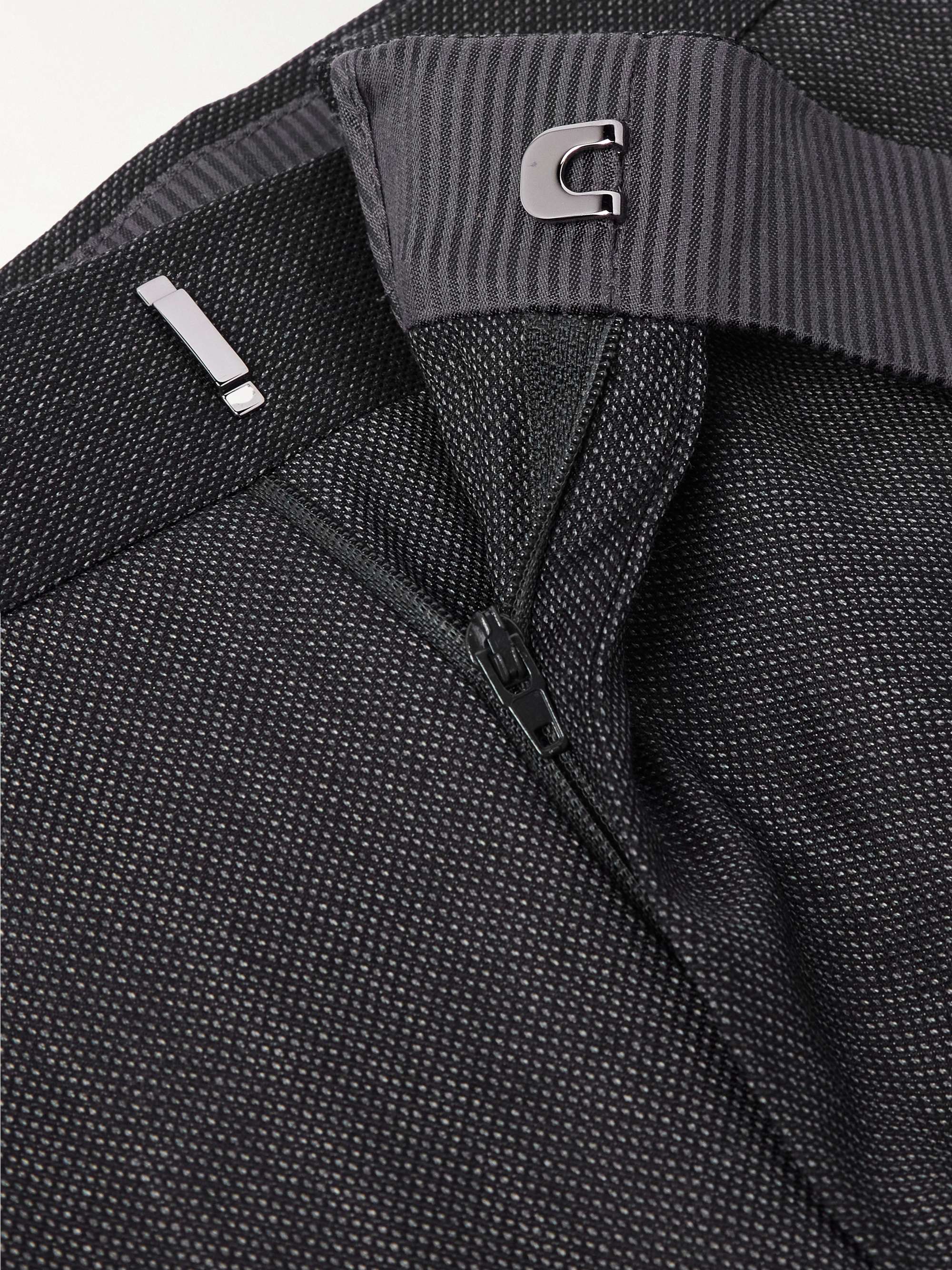 O'Connor Tapered Birdseye Textured-Wool Suit Trousers view
