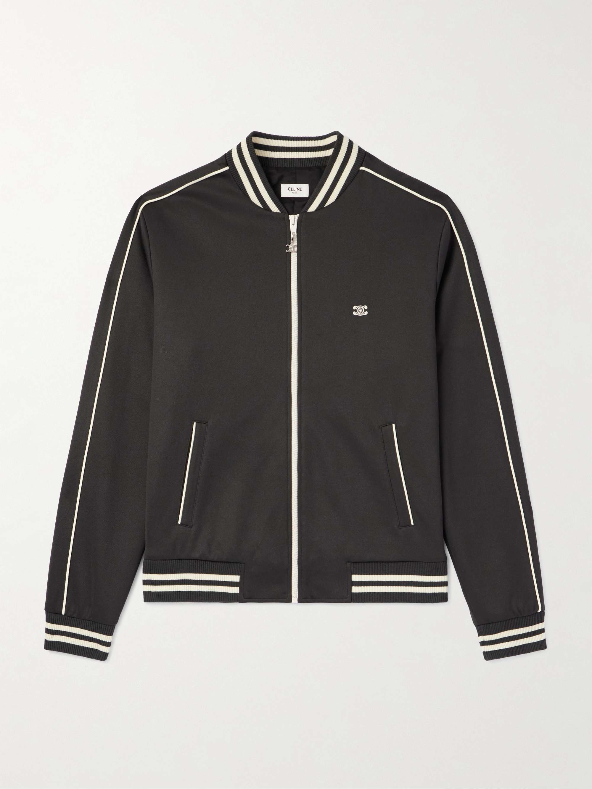 Triomphe Teddy Slim-Fit Logo-Embroidered Tech-Jersey Track Jacket view