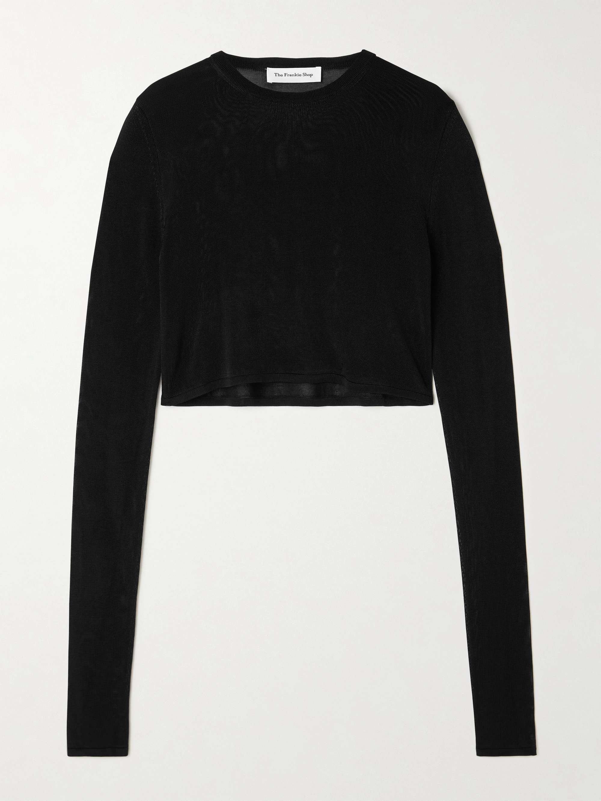 Kazel cropped knitted top view