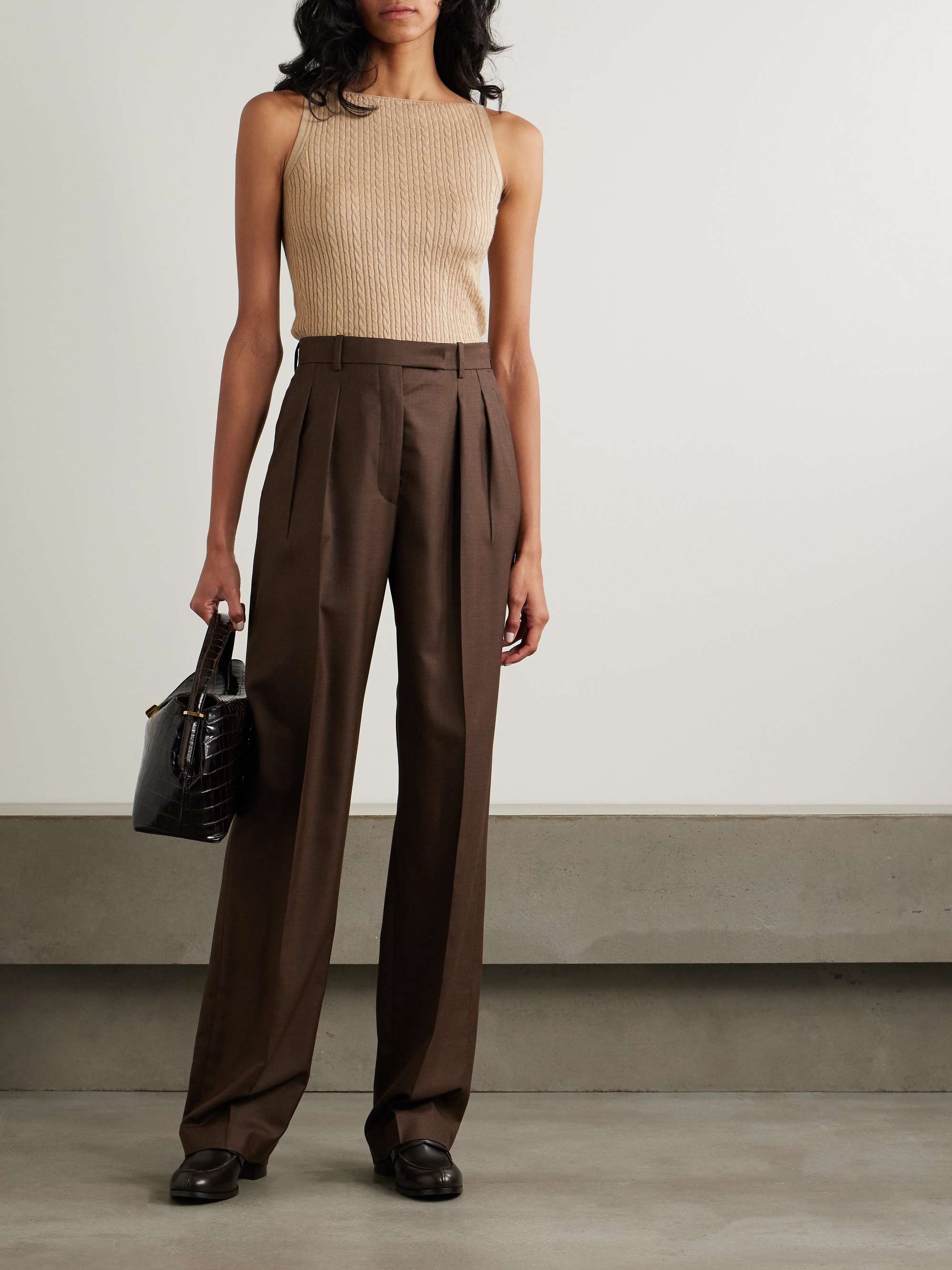 Rimella cable-knit cashmere and silk-blend top view