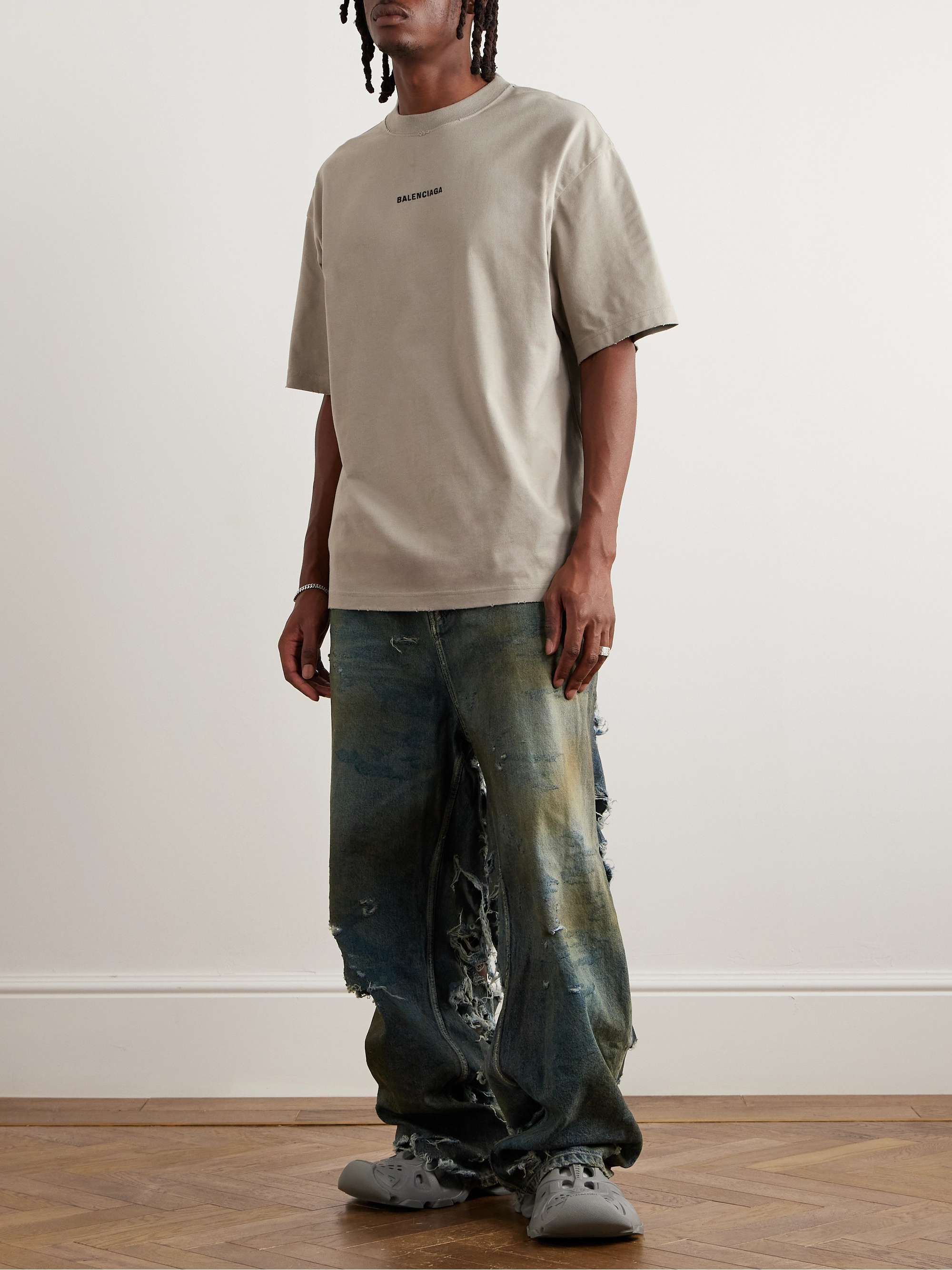 Super Destroyed Wide-Leg Jeans view