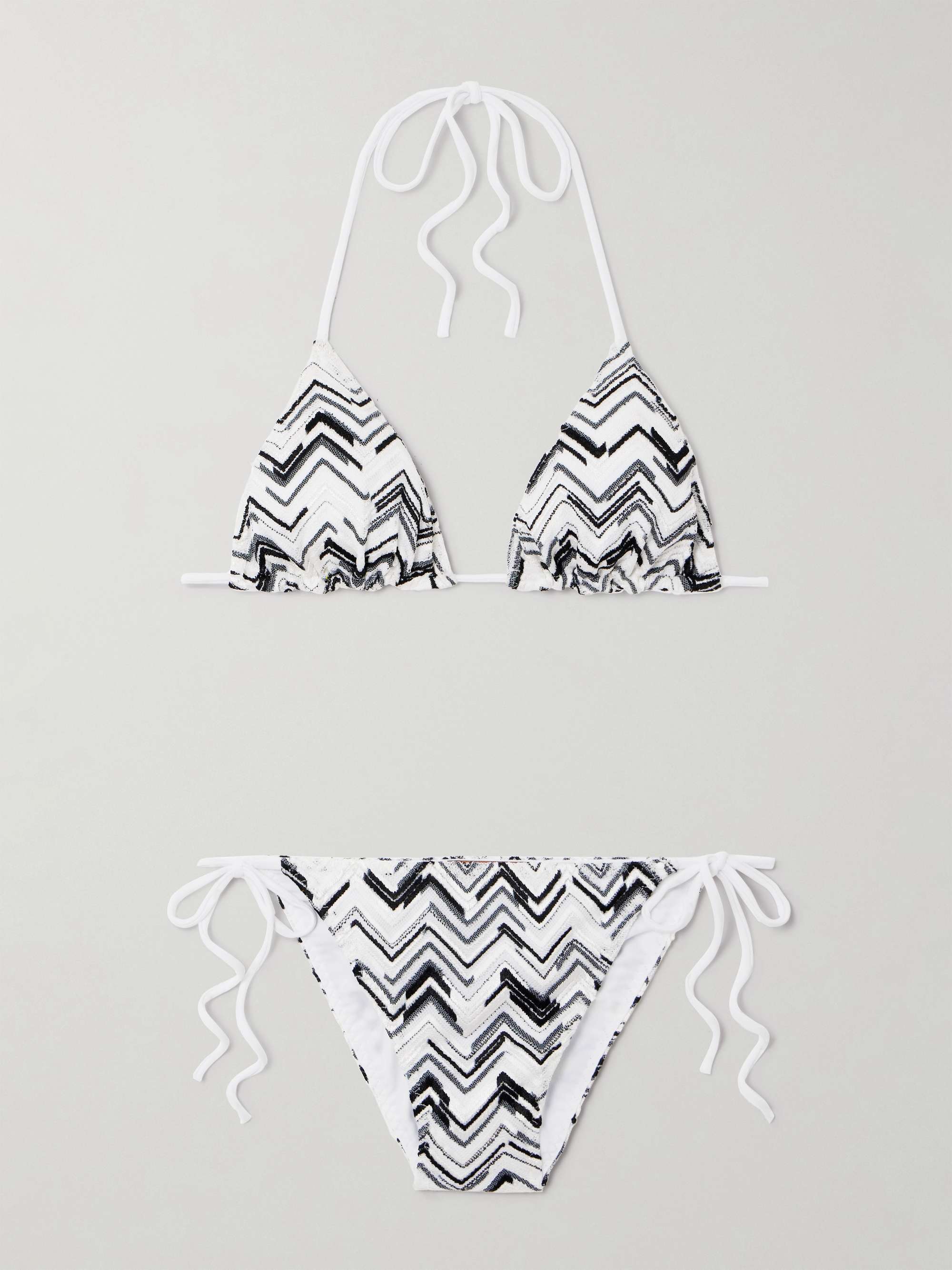 Mare striped crochet-knit triangle bikini view
