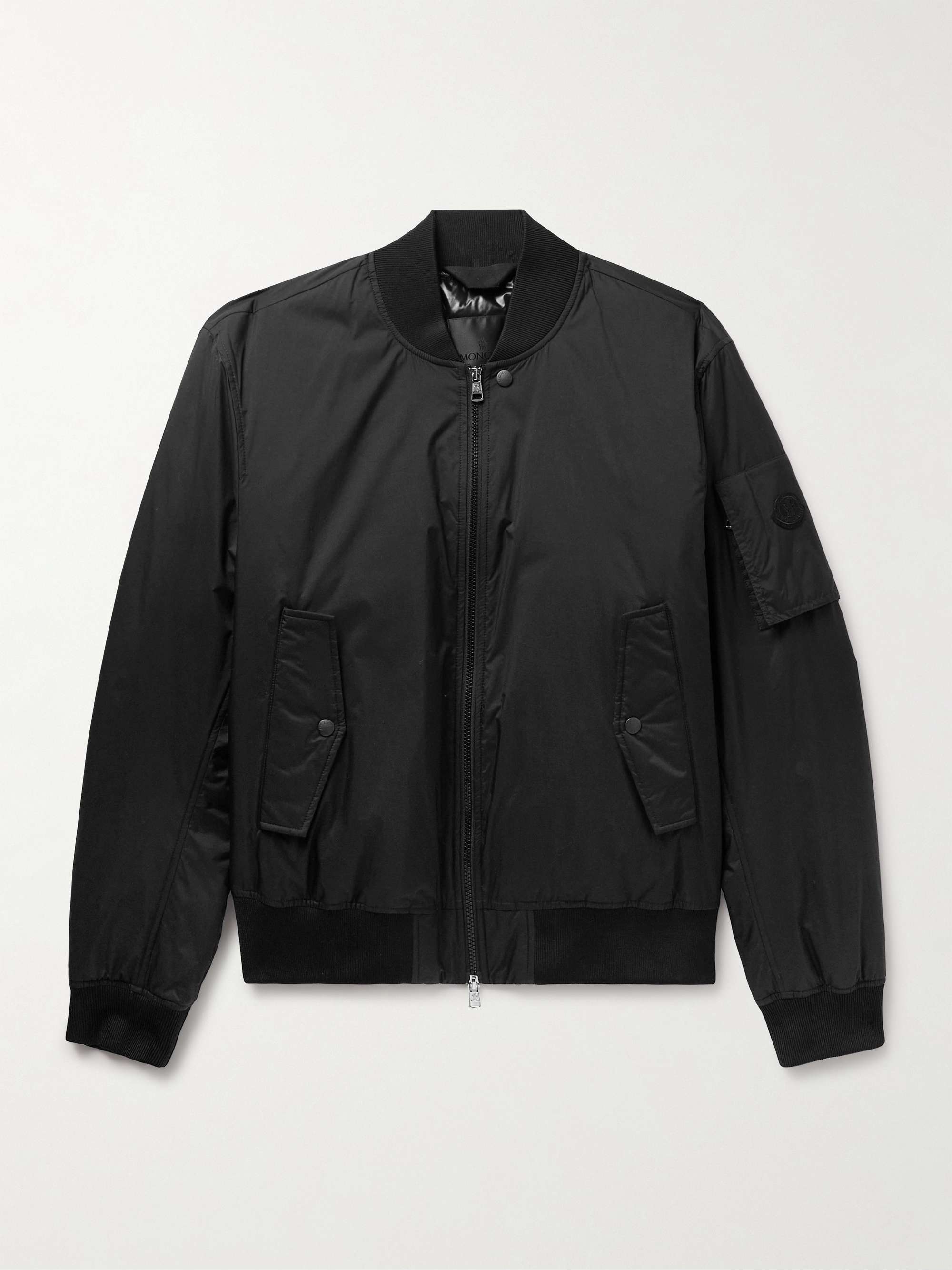 Logo-Appliquéd Shell Down Bomber Jacket view