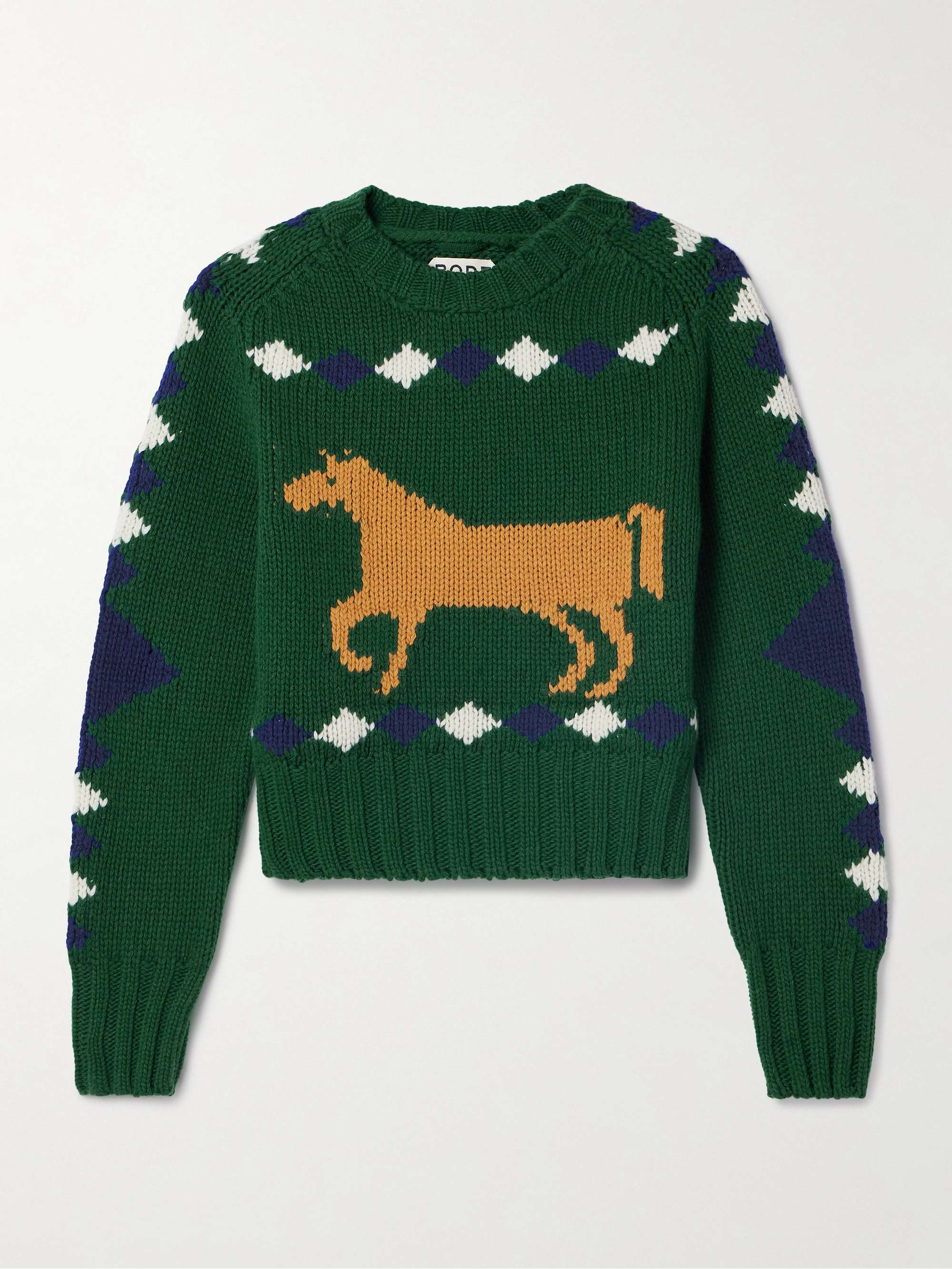 Diamond Corral intarsia wool sweater view