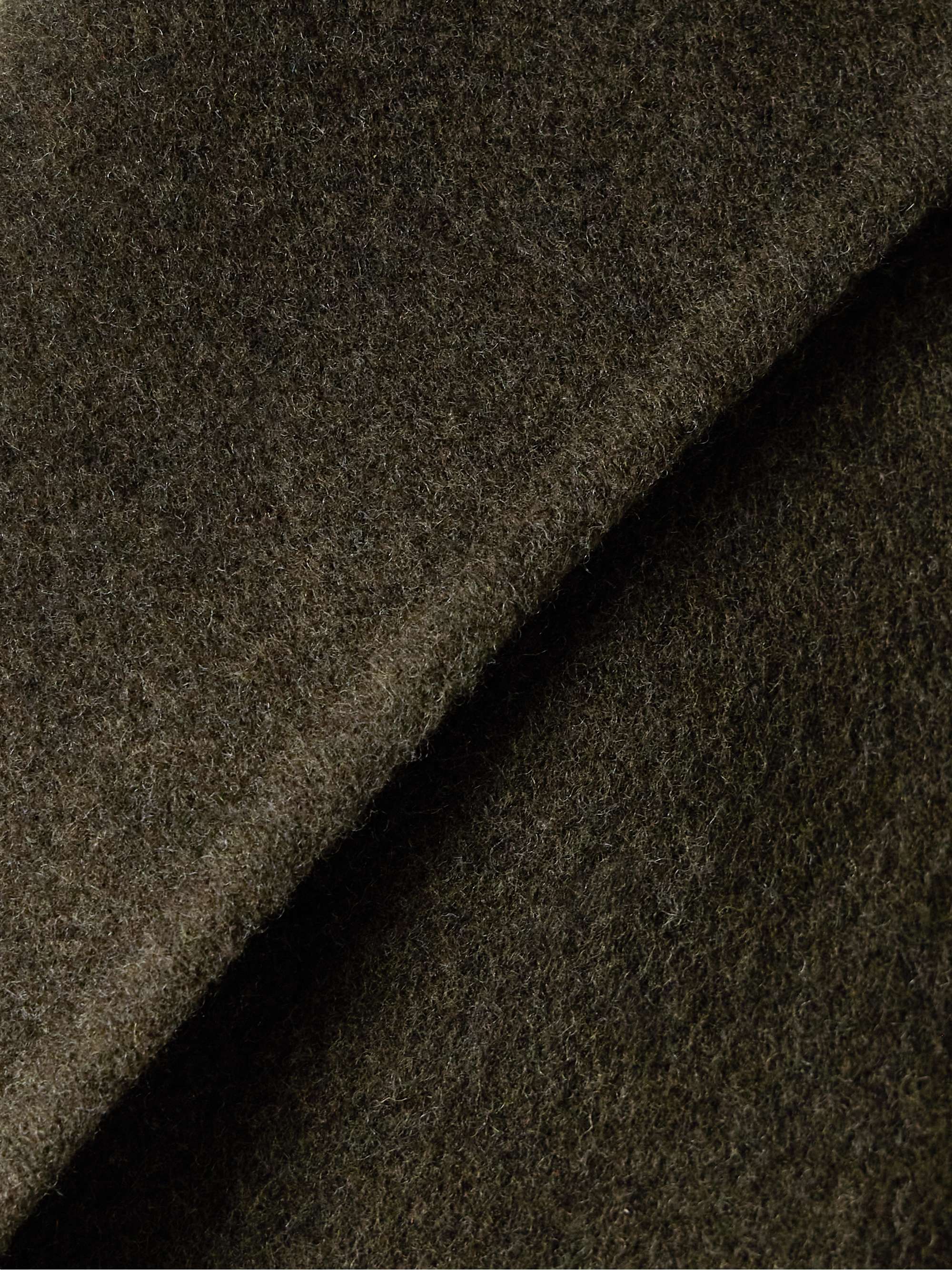 Lea belted wool-felt coat view