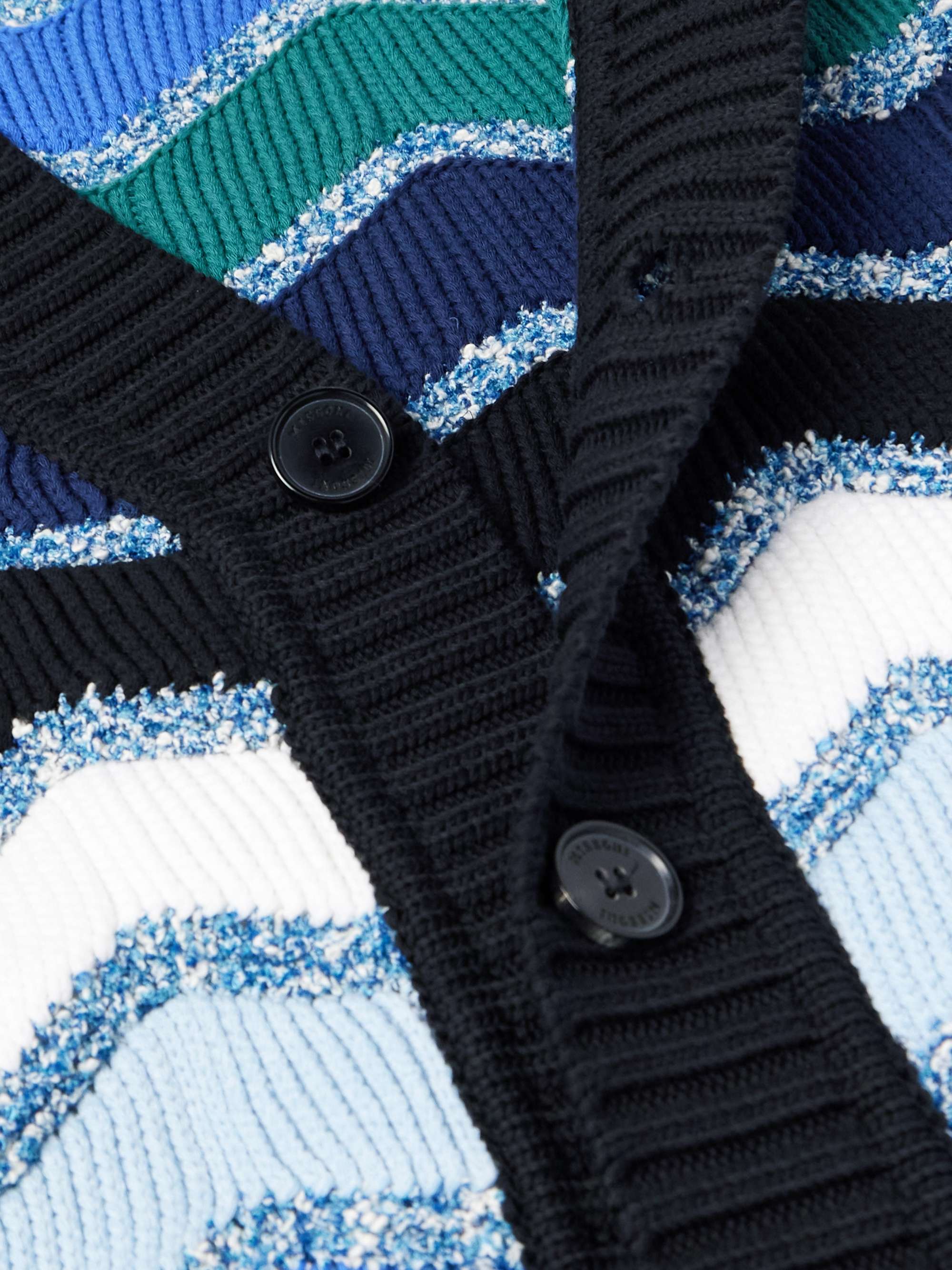 Striped Cotton-Blend Cardigan view