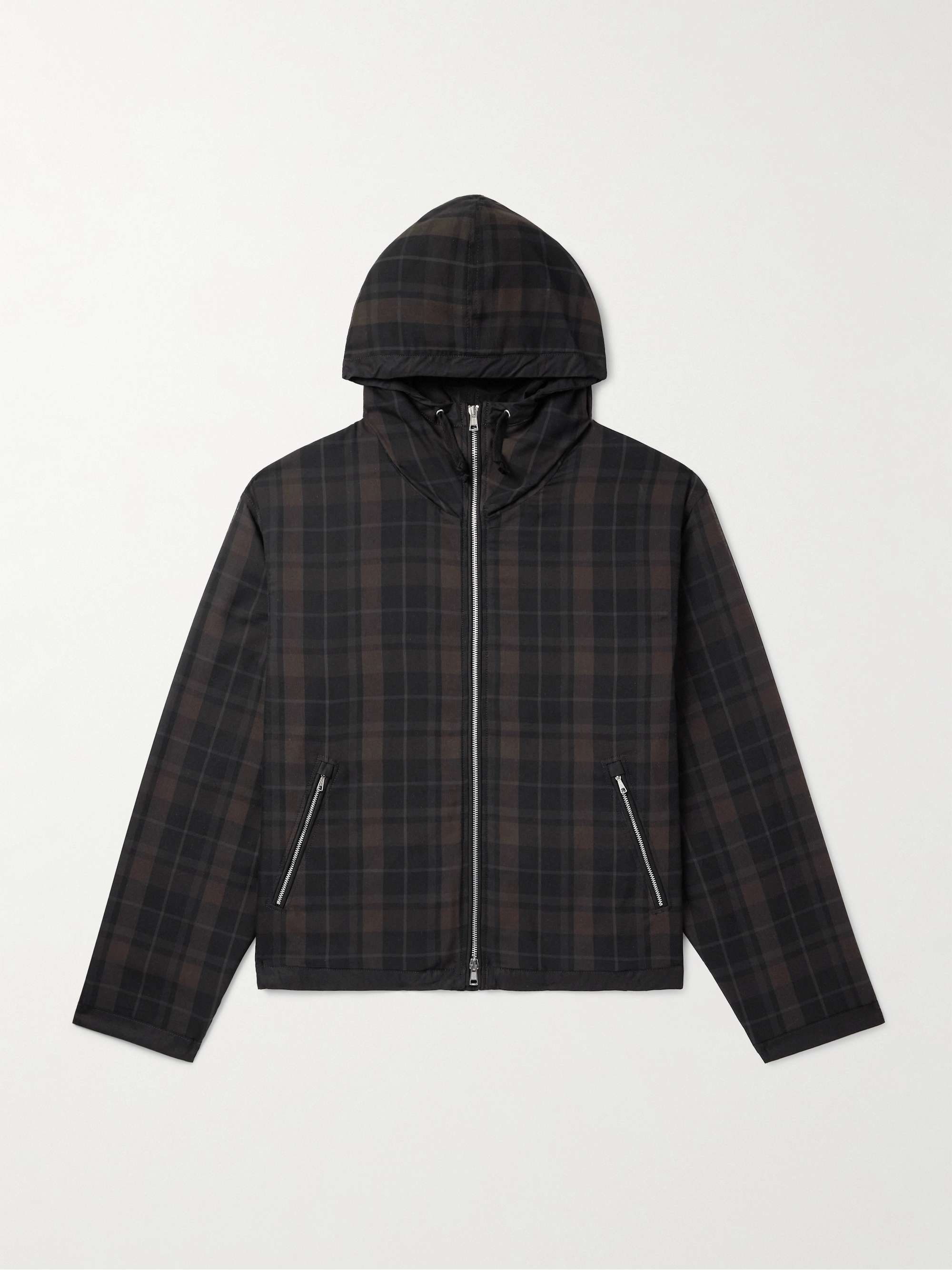 Riviera Checked Shell Hooded Jacket view