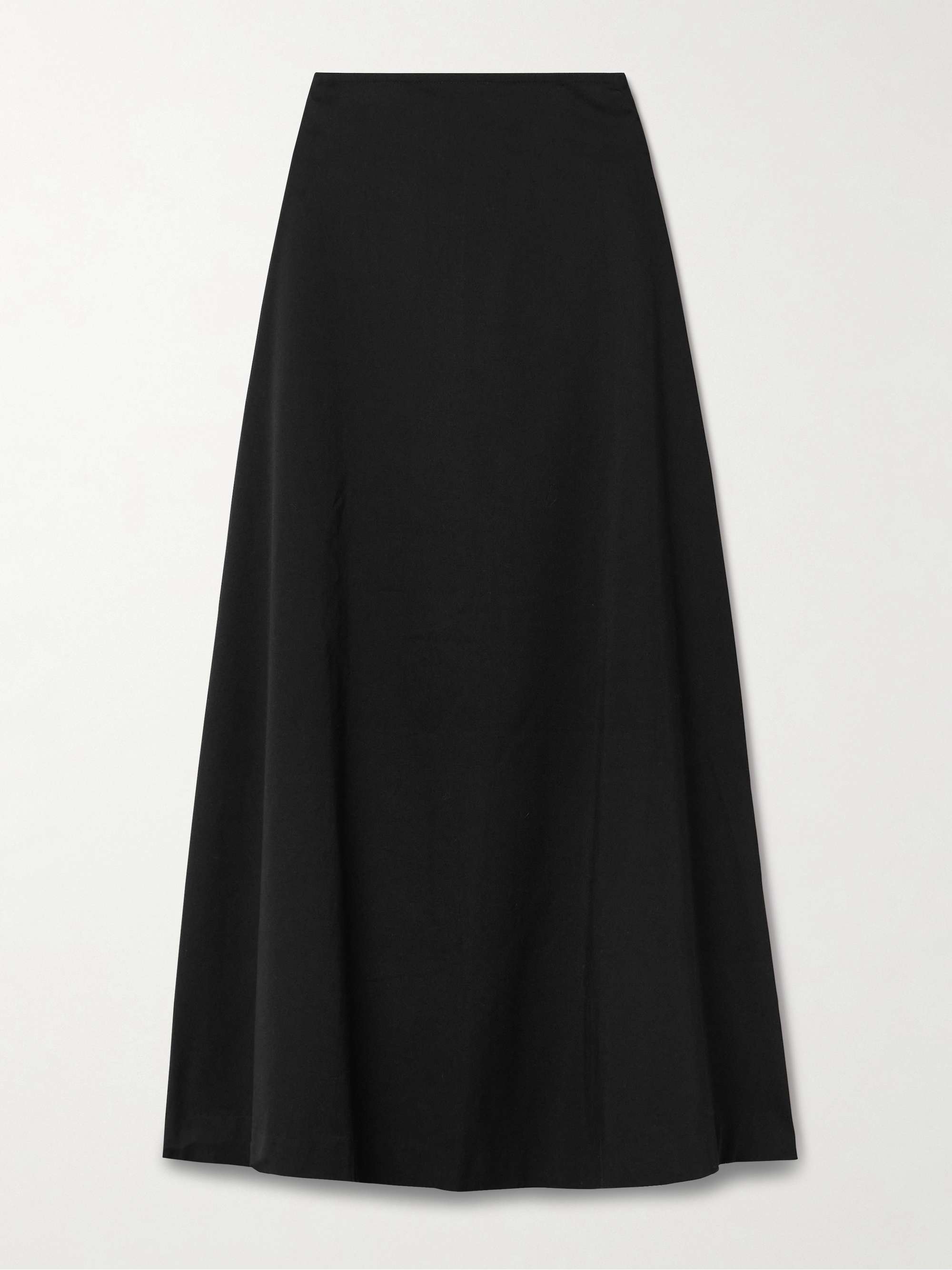 Organic cotton-blend twill maxi skirt view