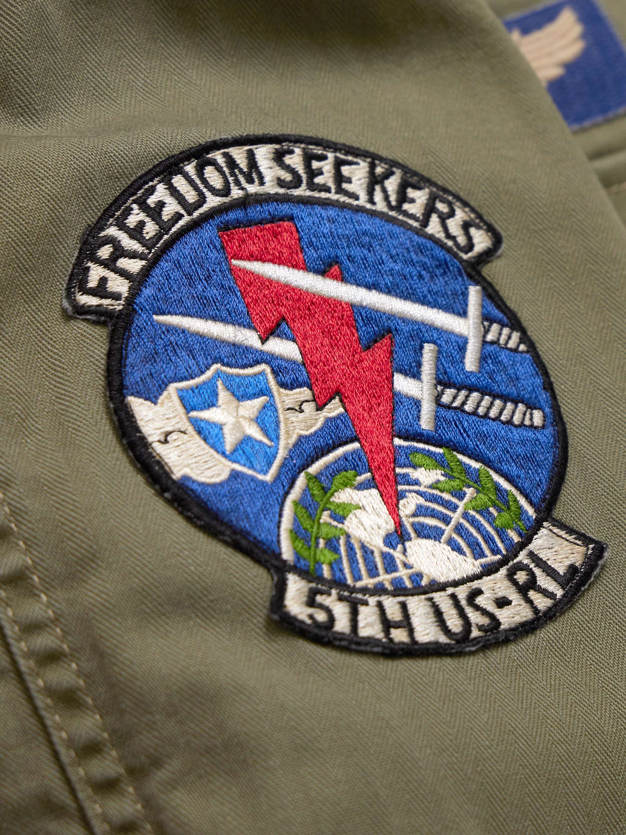 M65 Logo-Appliquéd Herringbone Cotton Field Jacket view