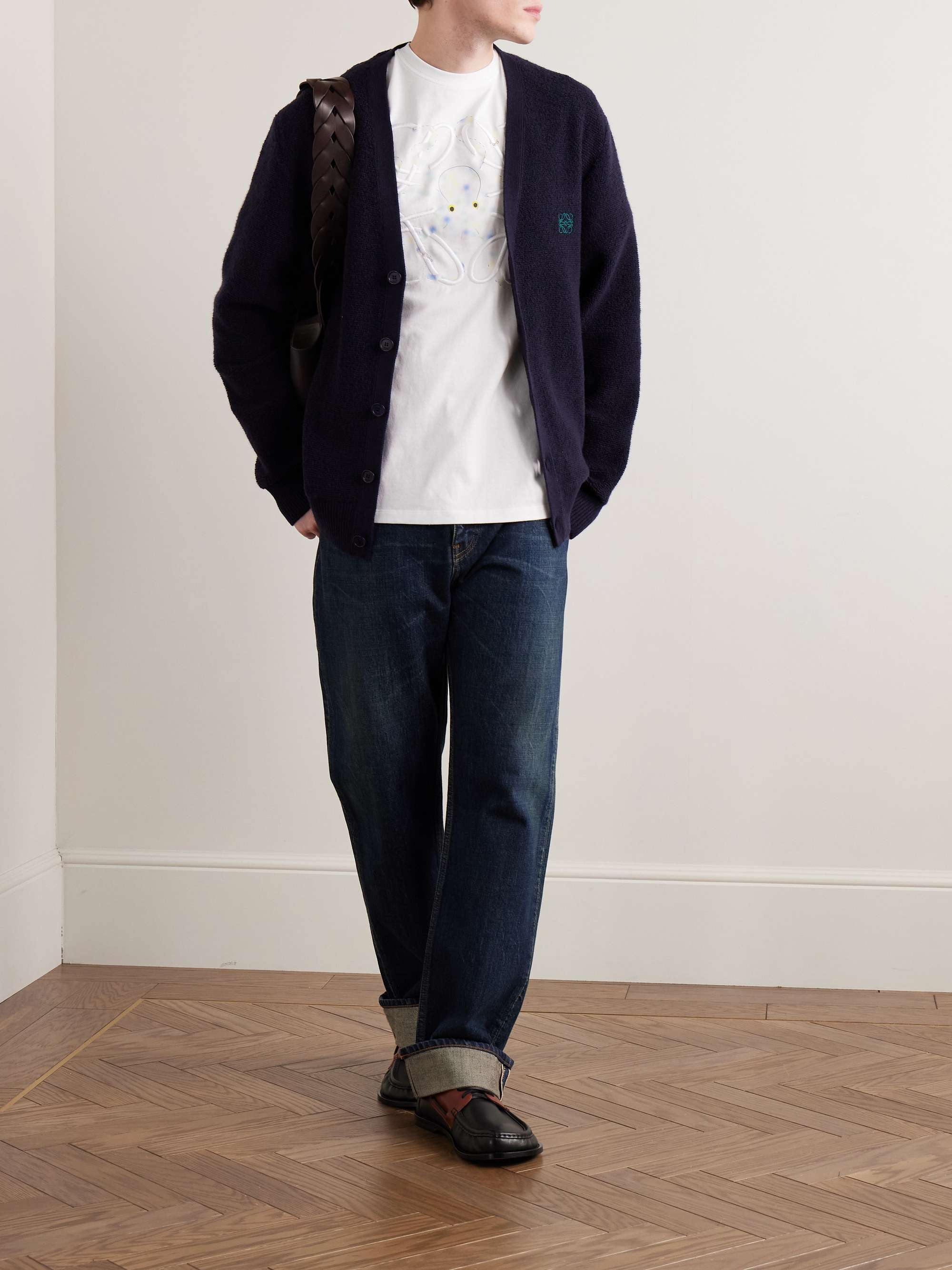 + Suna Fujita Logo-Embroidered Printed Cotton-Jersey T-Shirt view