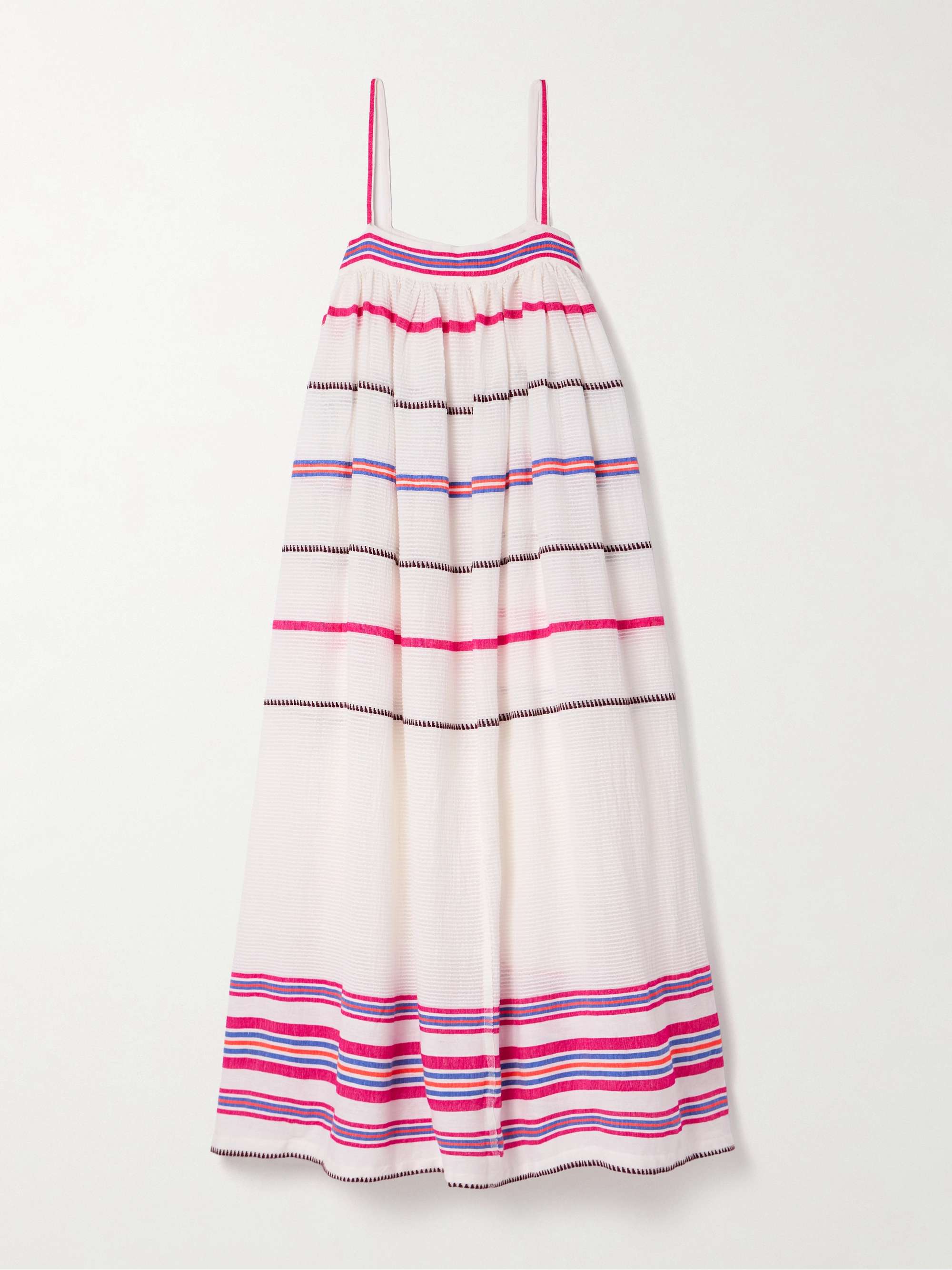 Eda striped cotton-blend maxi dress view