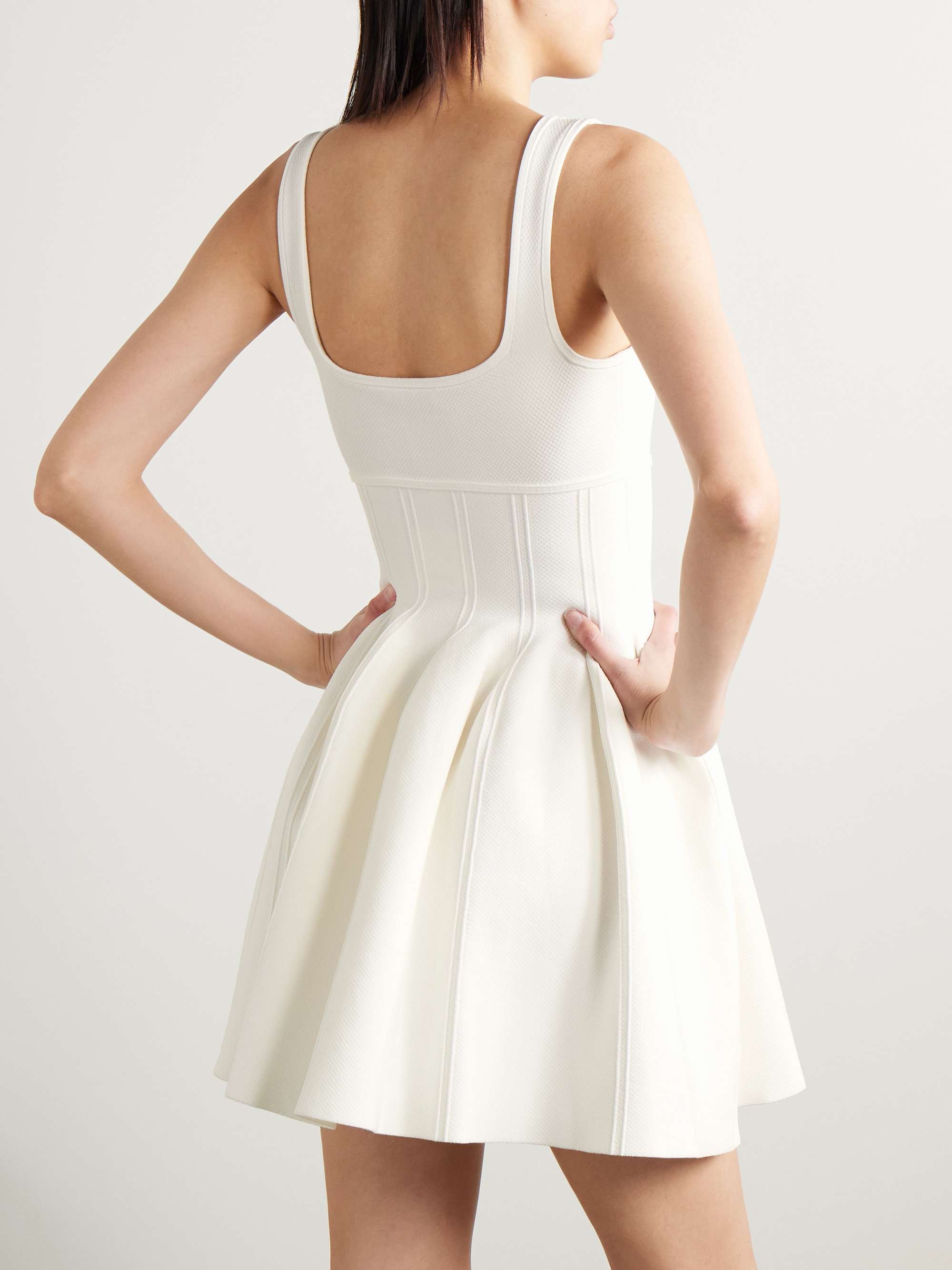 Elektra stretch-piqué mini dress view