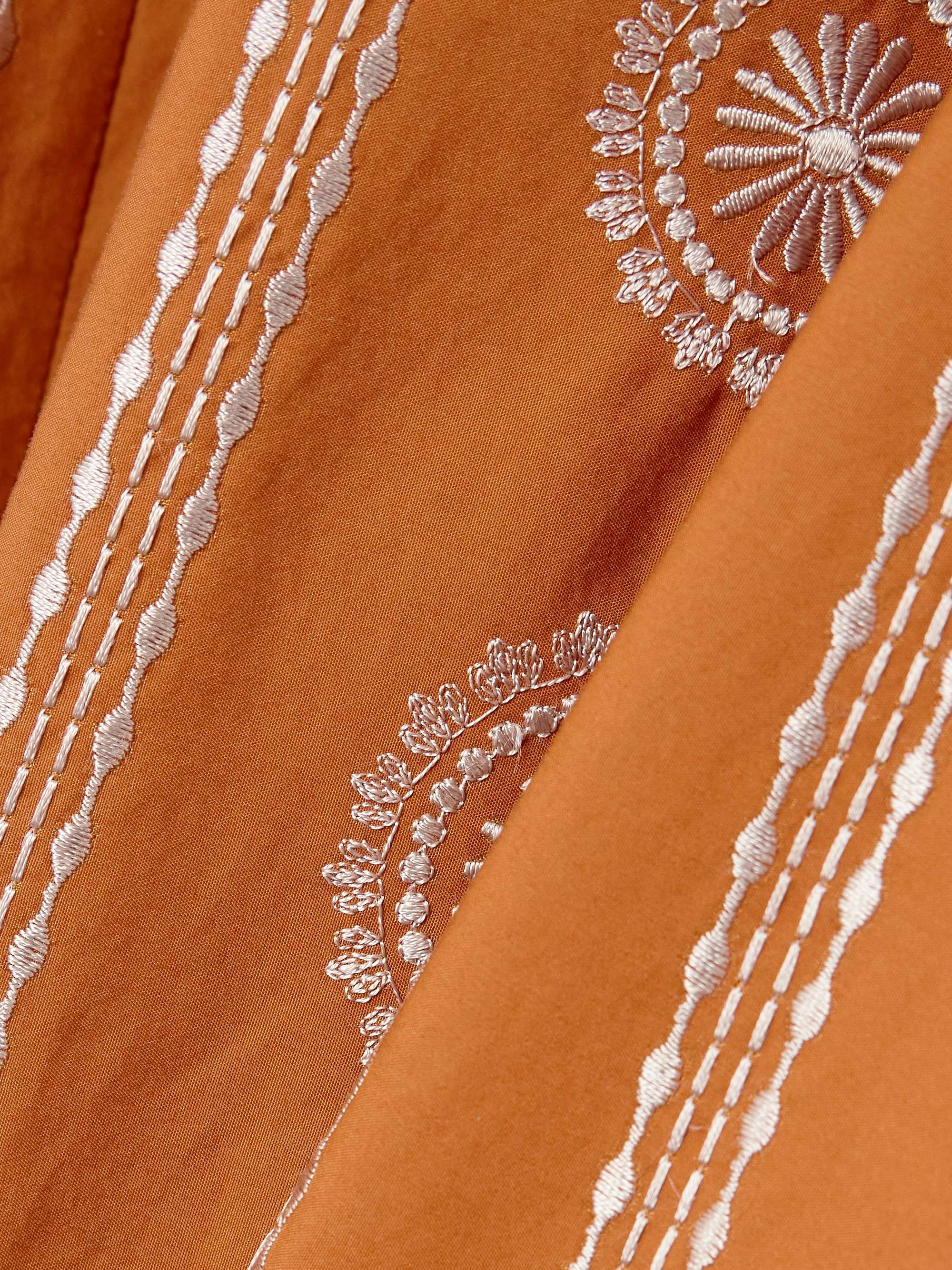 Elida embroidered silk midi dress view