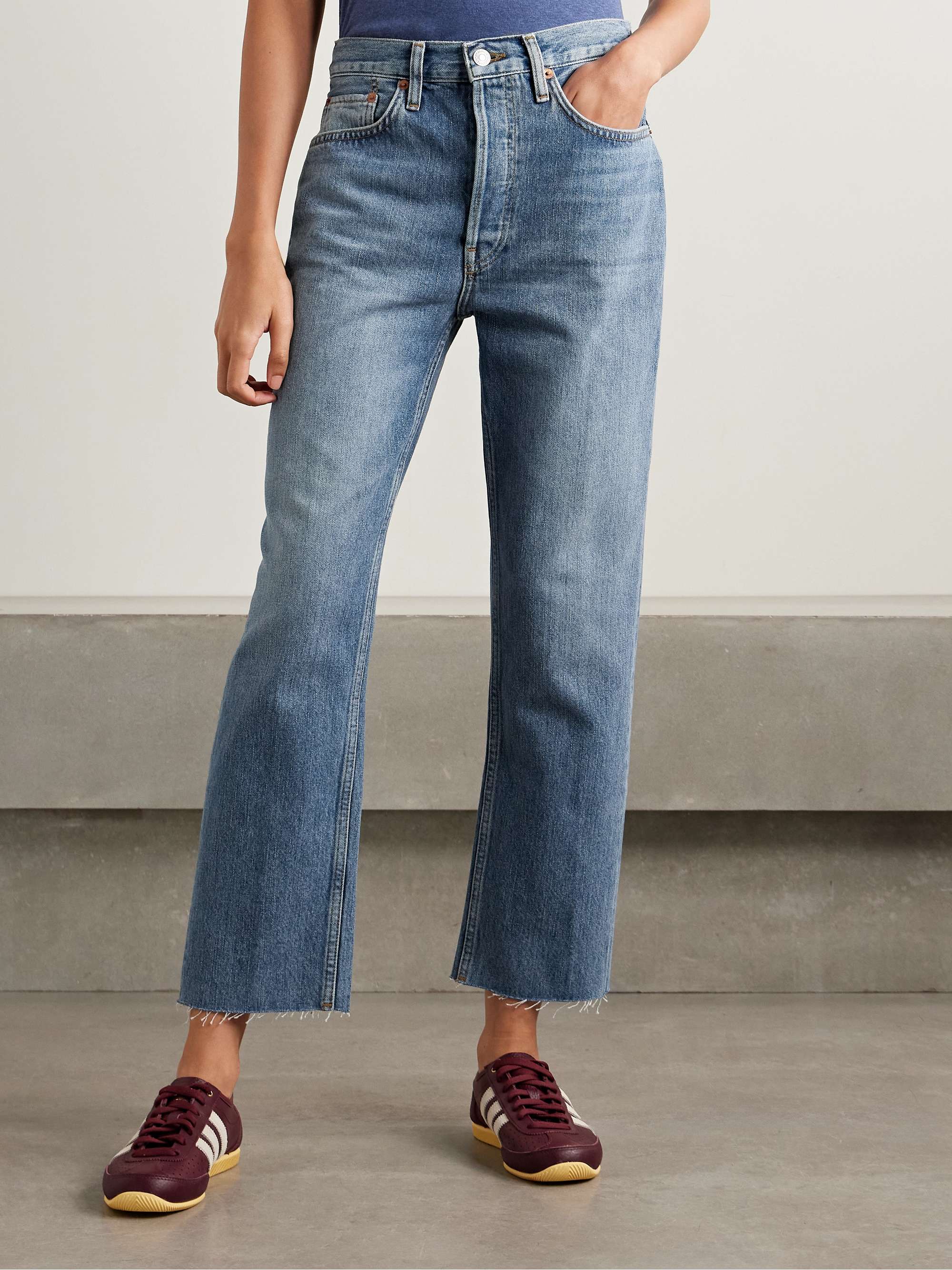 70s High Rise Stove Pipe straight-leg jeans view