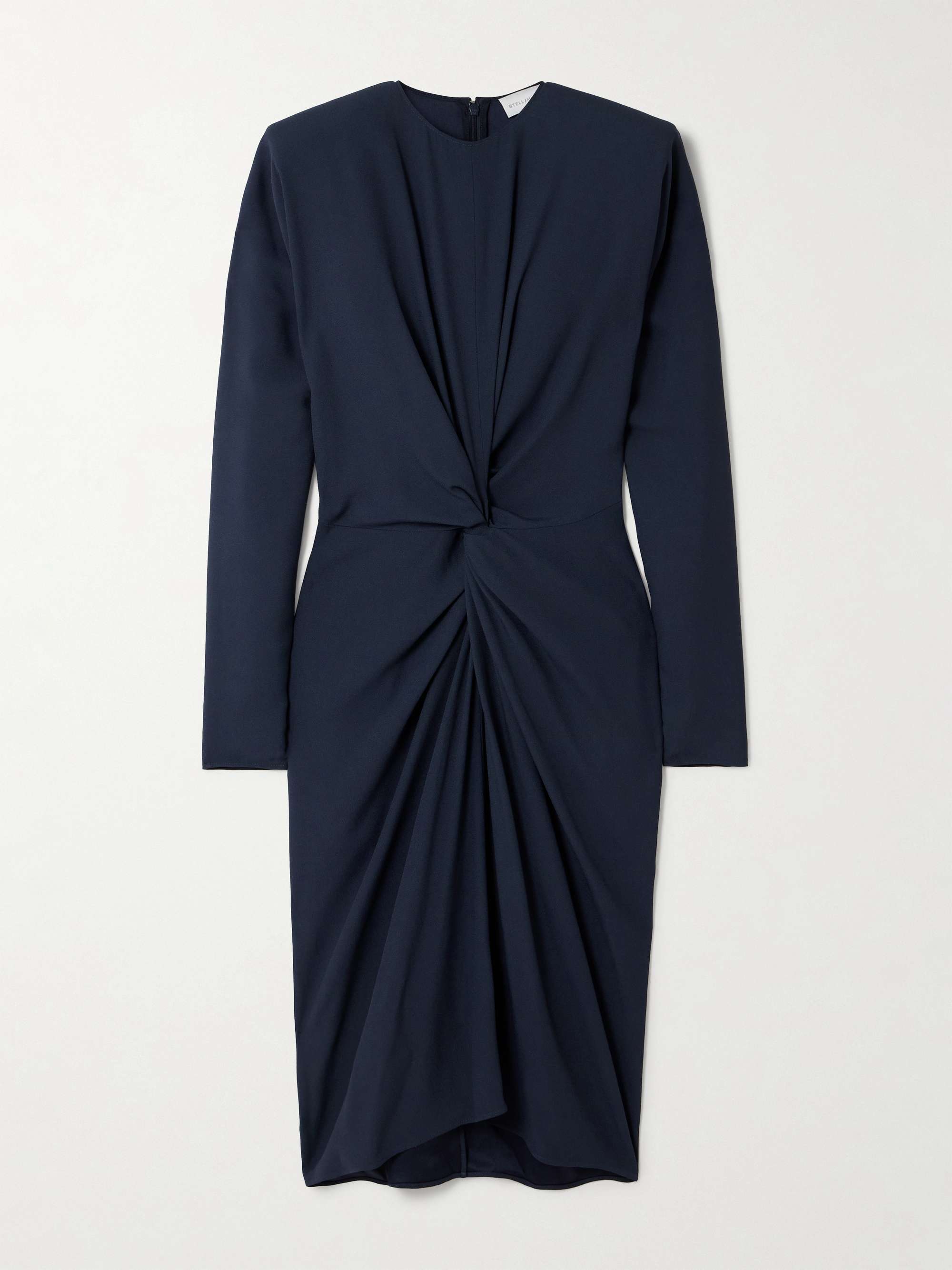 Twist-front crepe midi dress view
