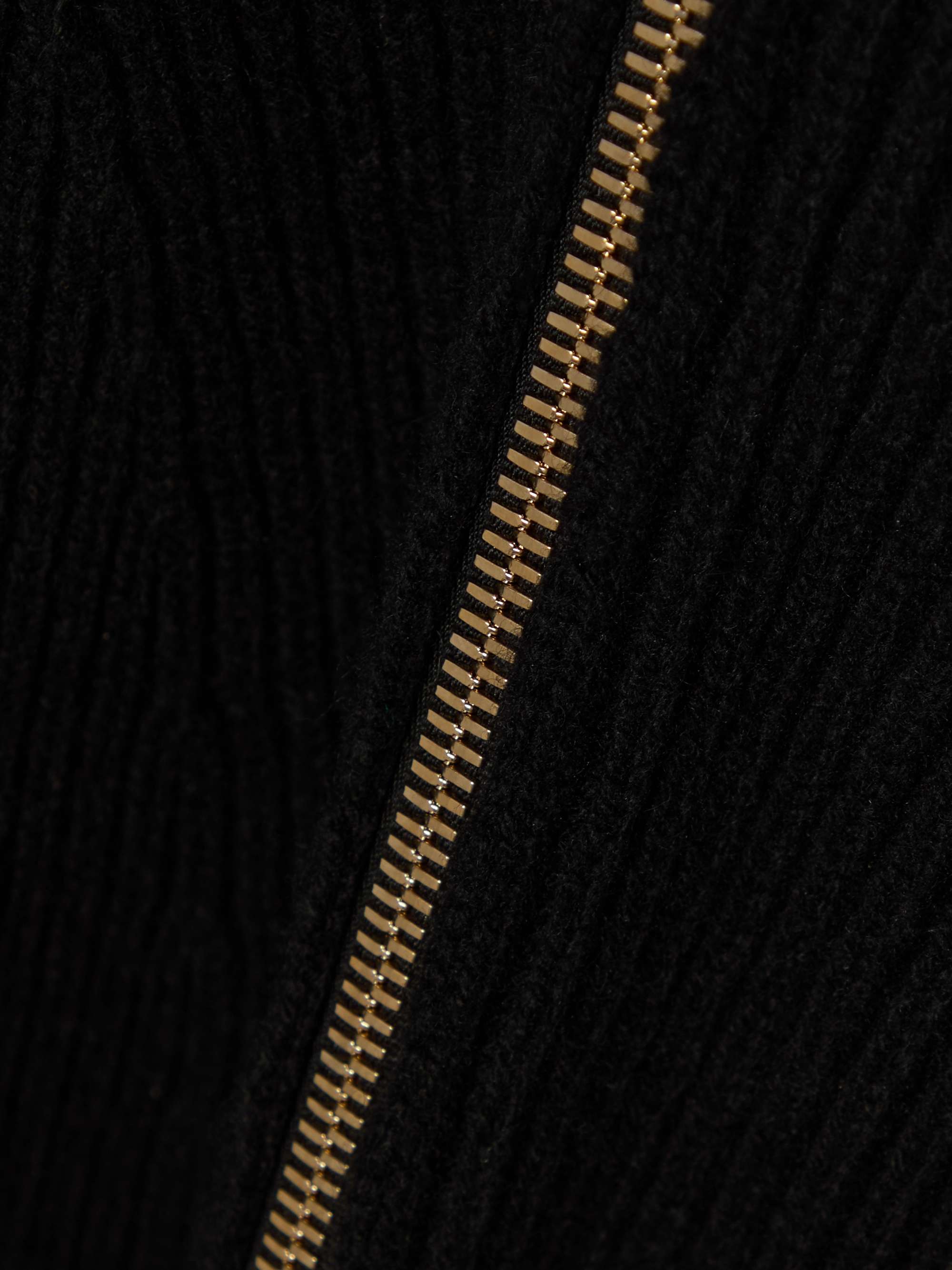 Ribbed wool and cashmere-blend peplum cardigan view