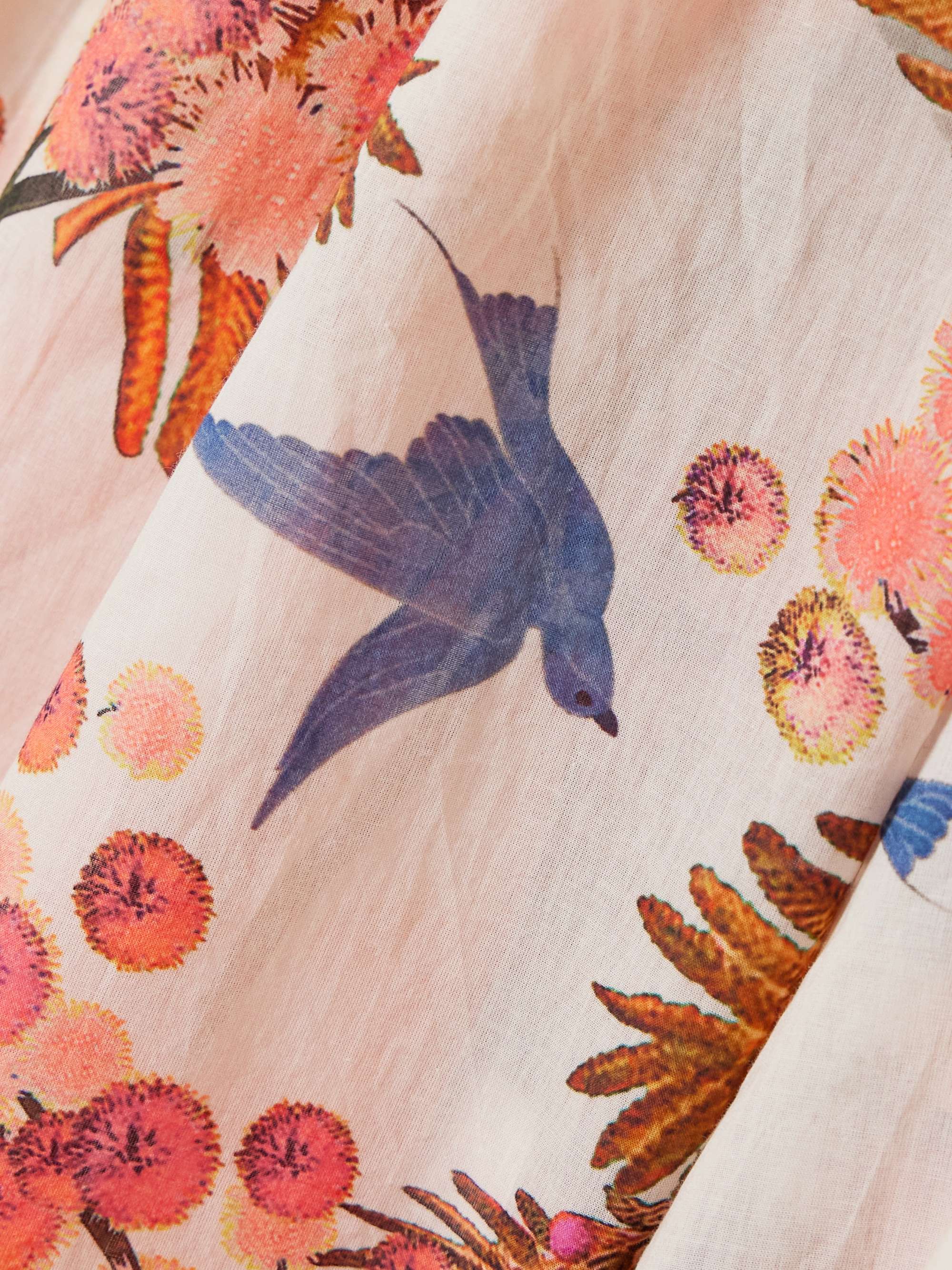 Slava ruffled printed cotton-voile blouse view