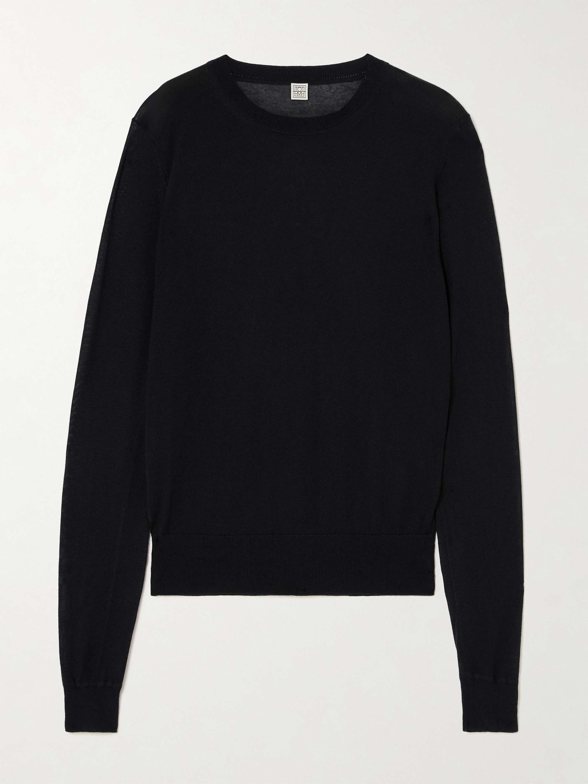 Knitted silk-blend sweater view