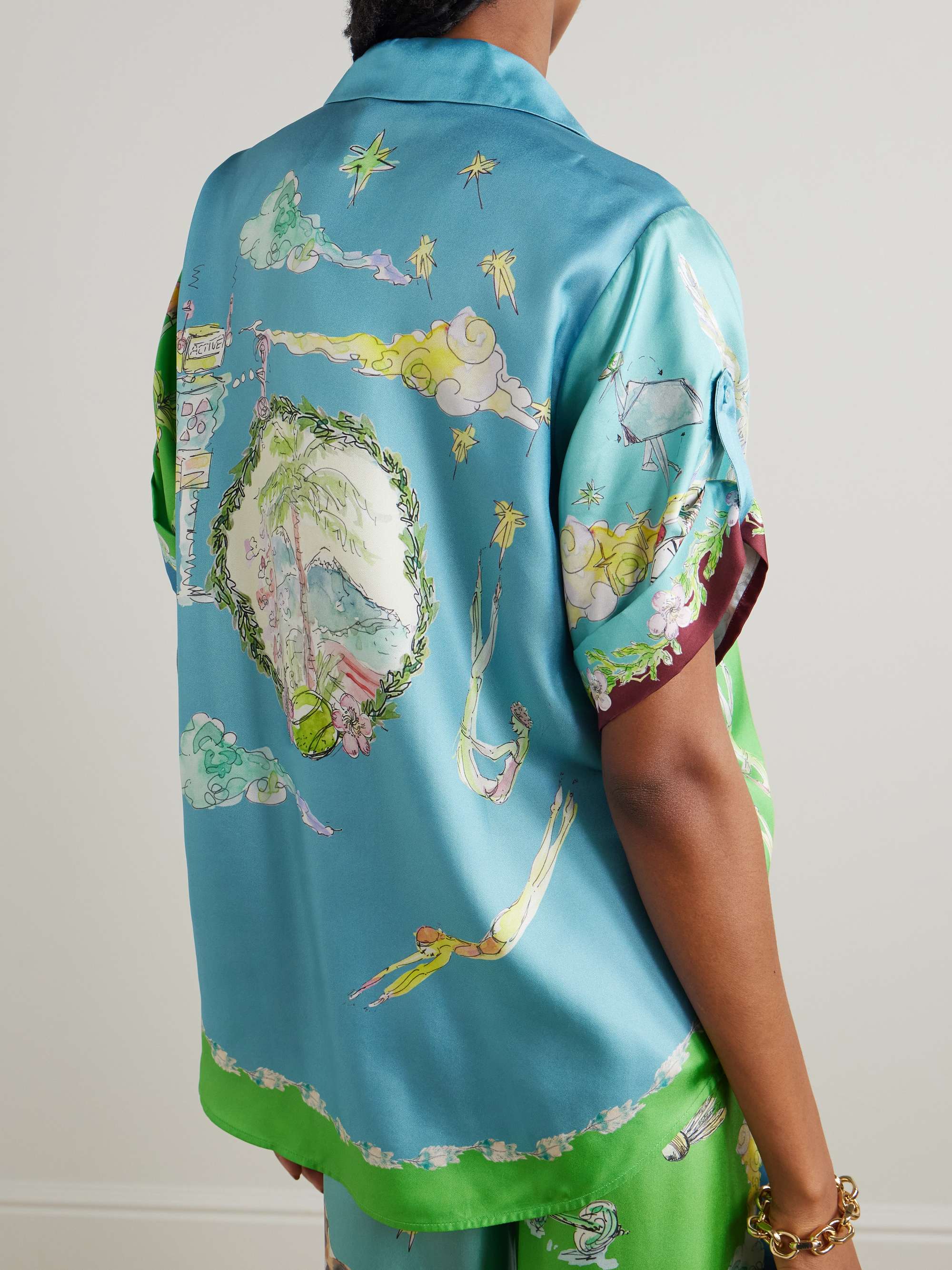 + Anouk Colantoni Daria printed silk-twill shirt view
