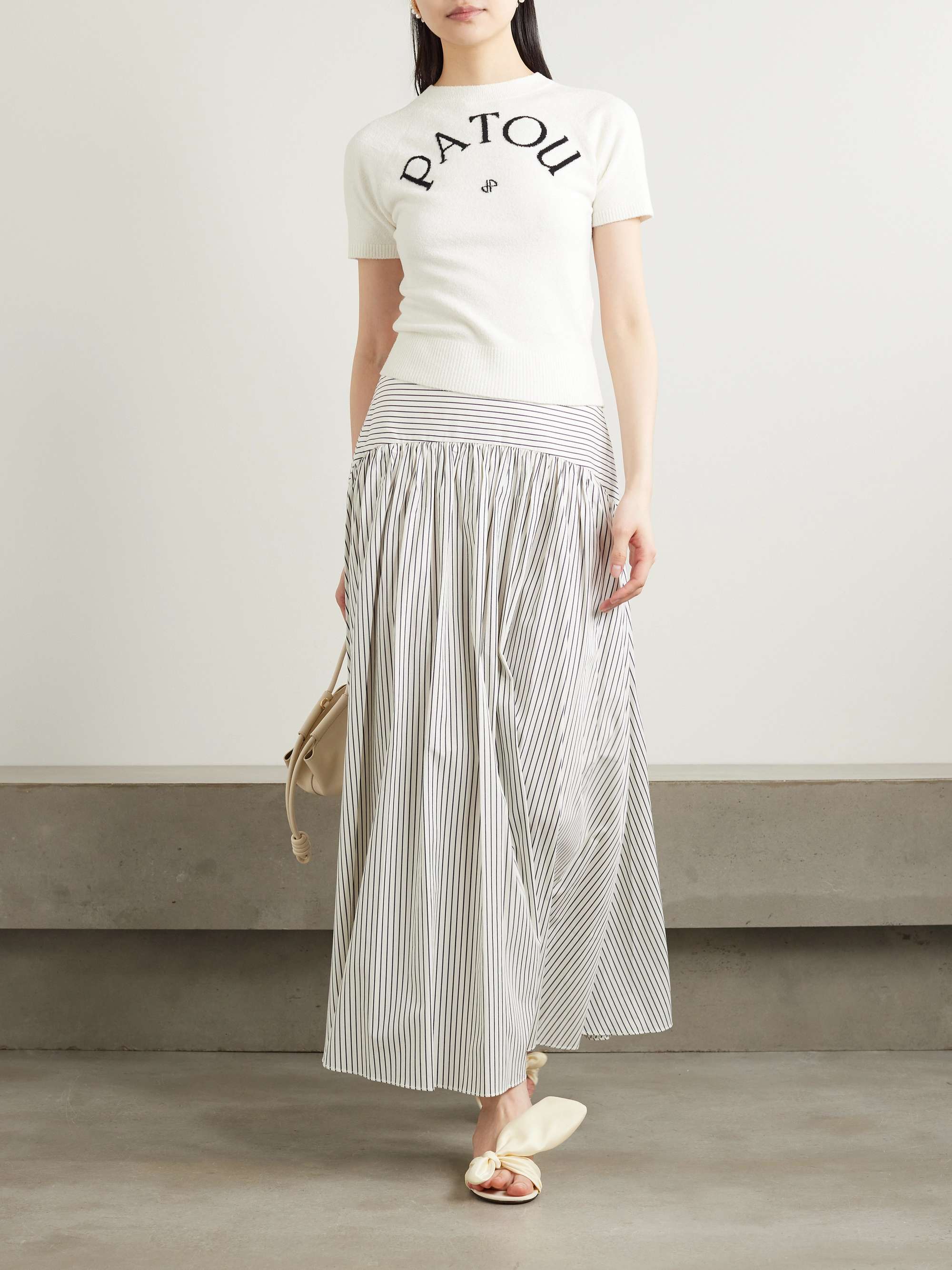 Jacquard-knit cotton-blend sweater view