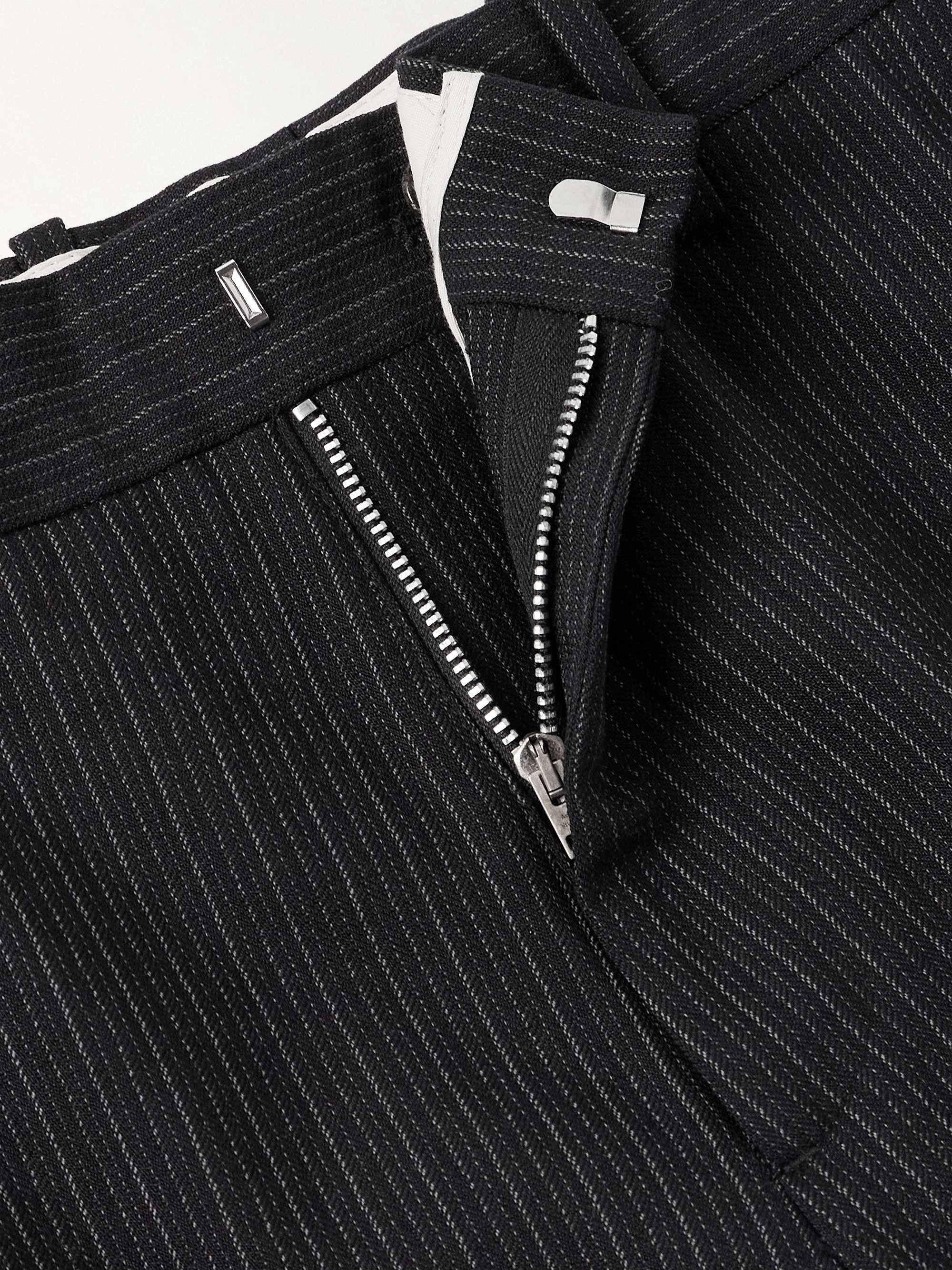 Palvin Straight-Leg Pinstriped Wool-Blend Trousers view