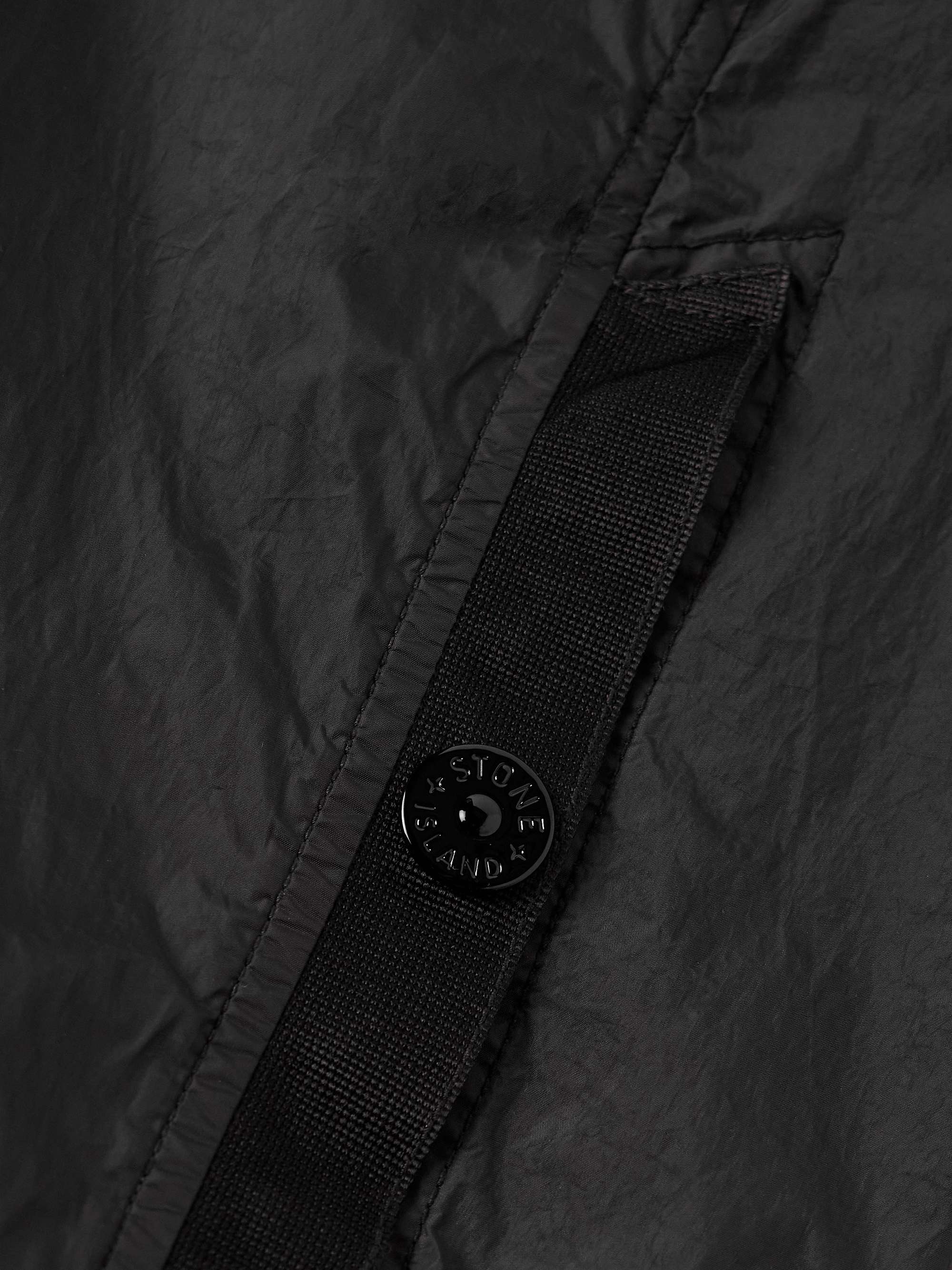 Logo-Appliquéd Garment-Dyed Crinkle Reps Nylon Bomber Jacket view