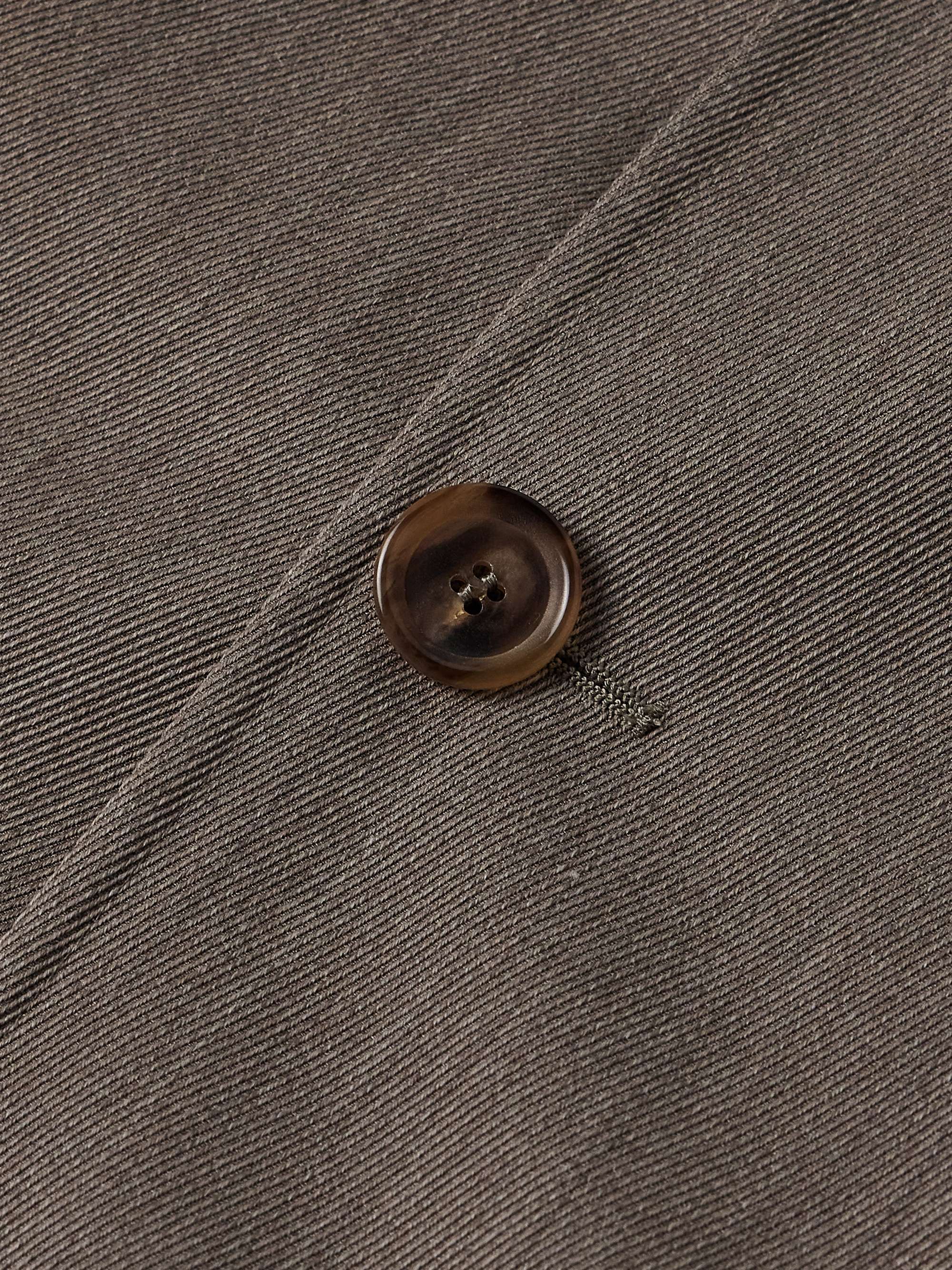 Belted Wool-Twill Coat view