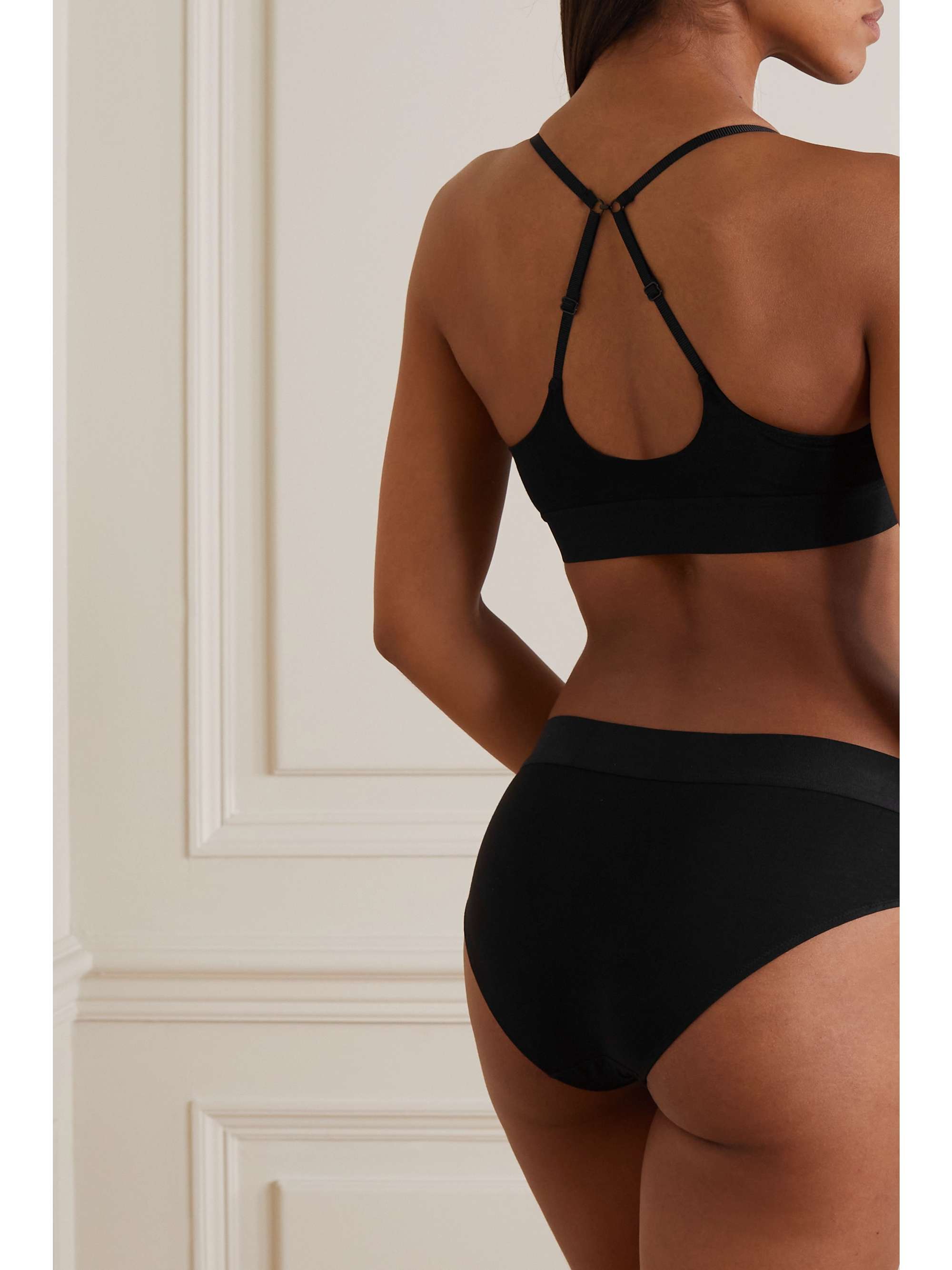+ NET SUSTAIN Hadlee stretch organic Pima cotton soft-cup triangle bra view