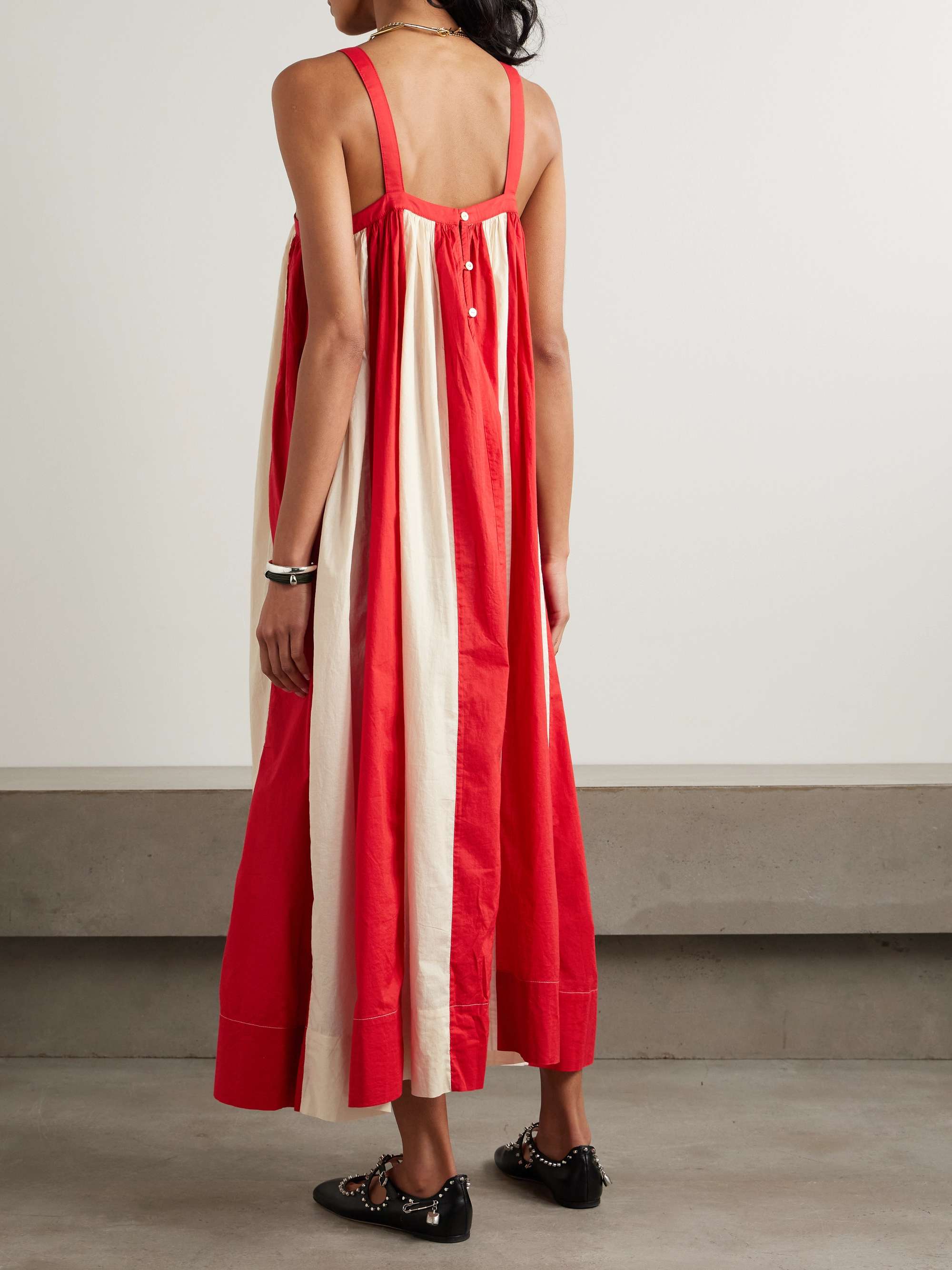 Liberty striped cotton maxi dress view