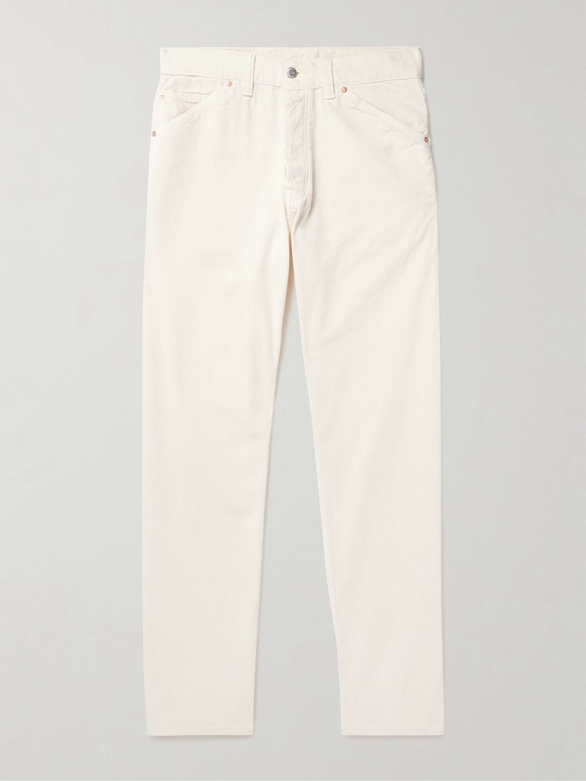 Tapered Cotton-Corduroy Trousers view
