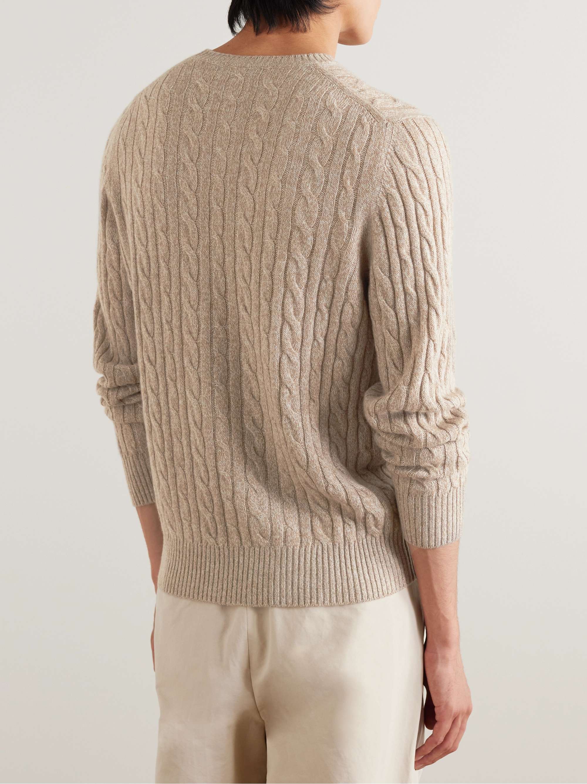 Slim-Fit Cable-Knit Cashmere Sweater view