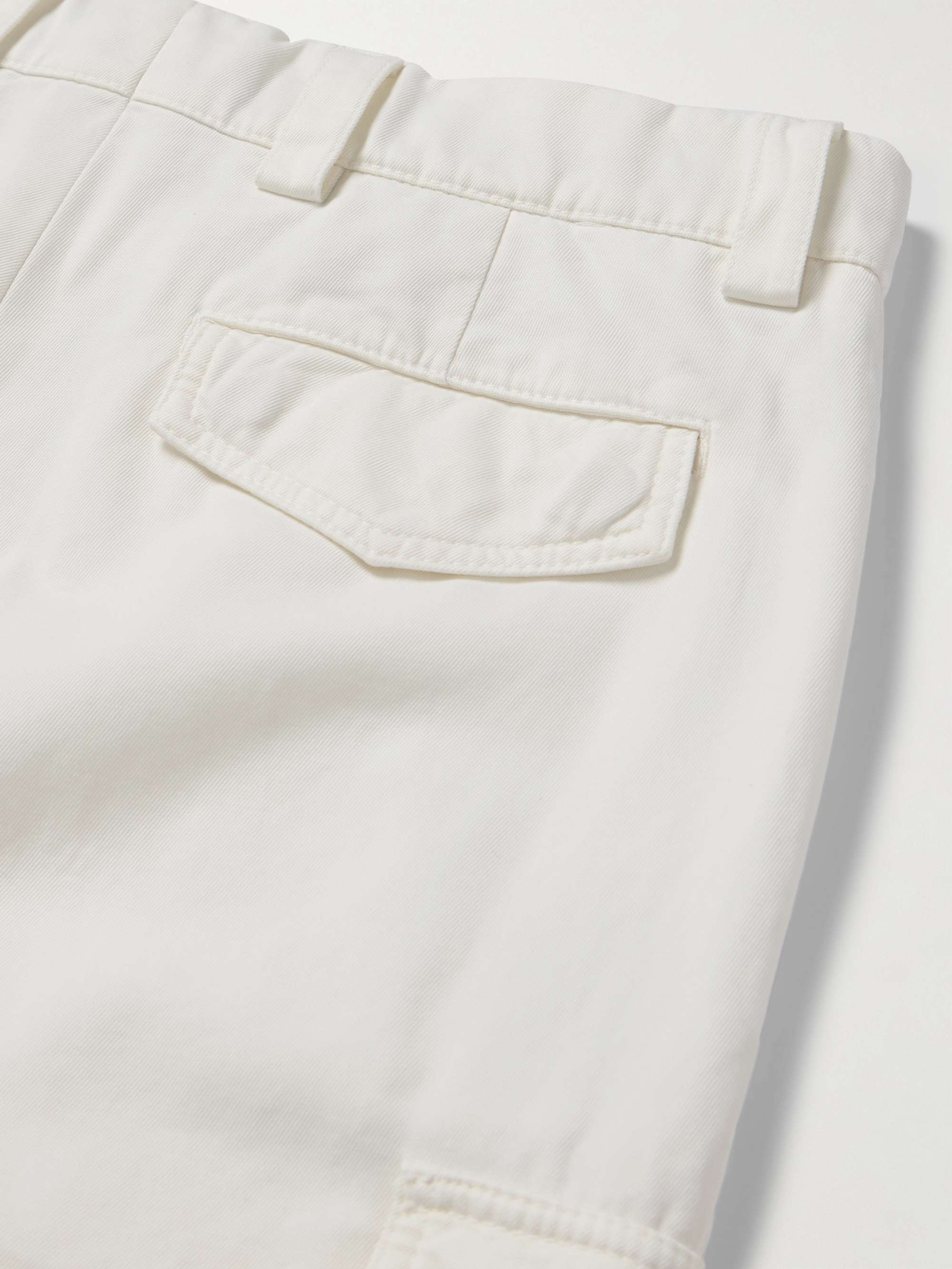 Straight-Leg Cotton-Twill Cargo Trousers view