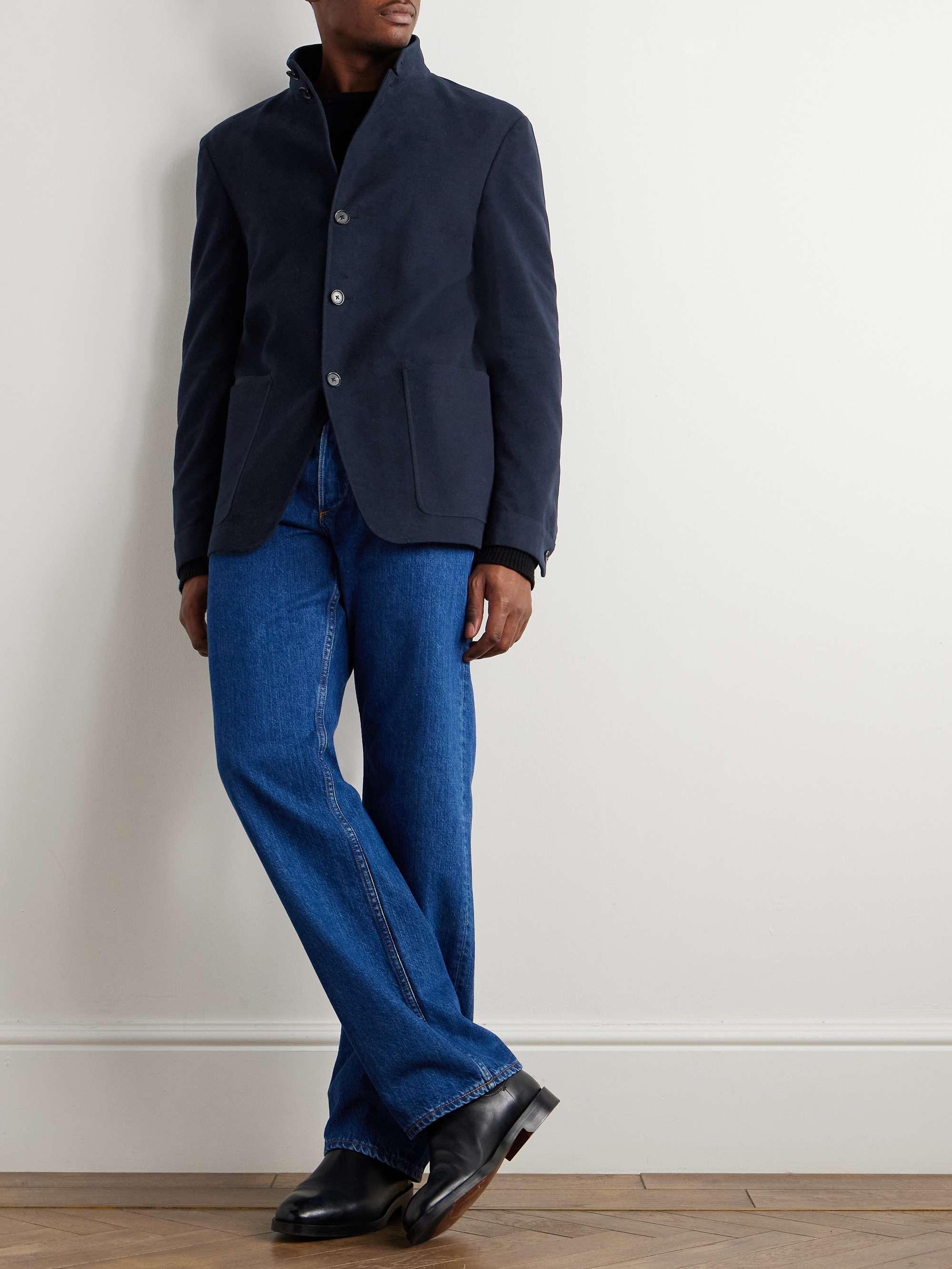 Cotton and Cashmere-Blend Moleskin Jacket view