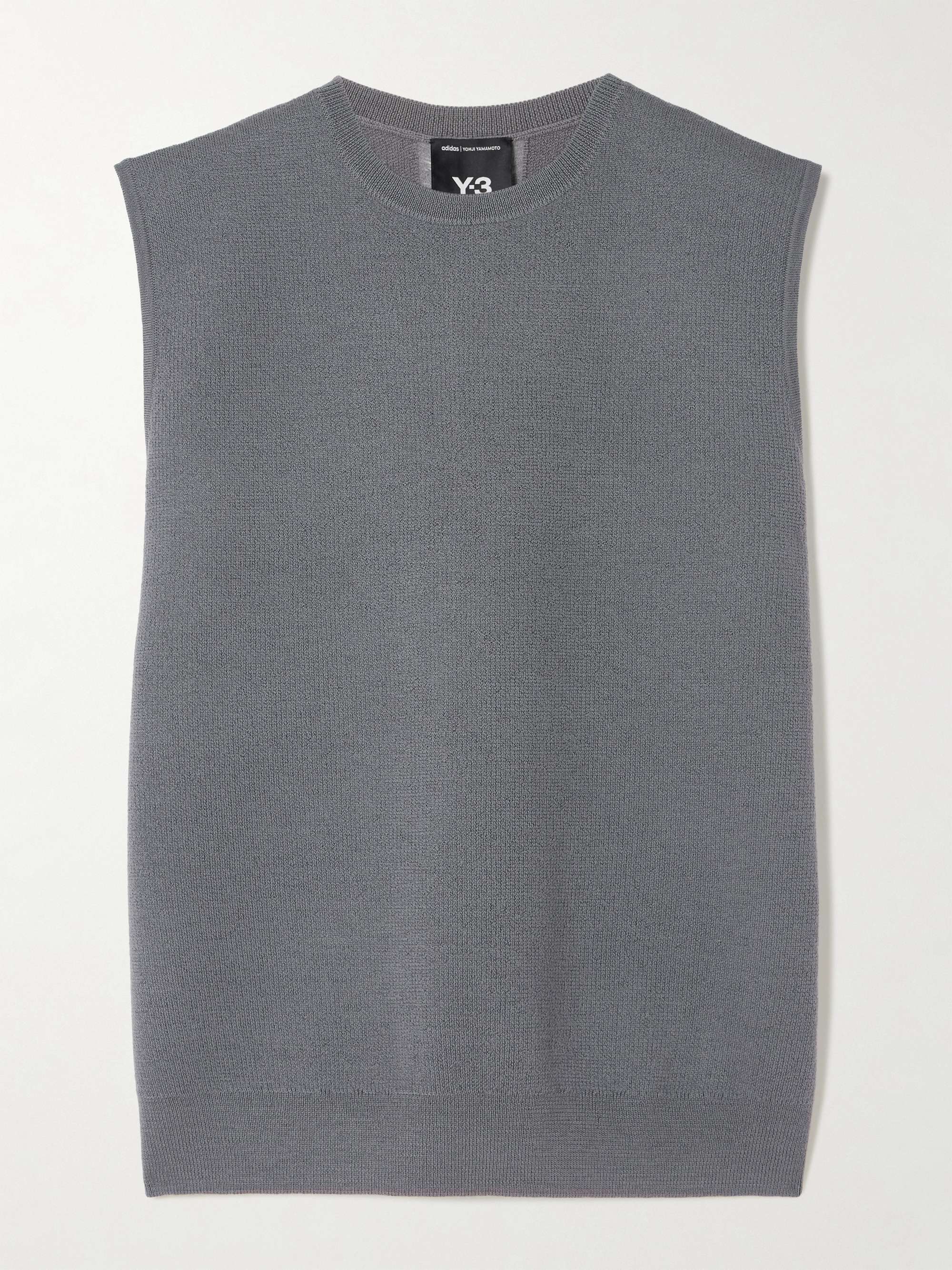 + Y-3 frayed wool vest view