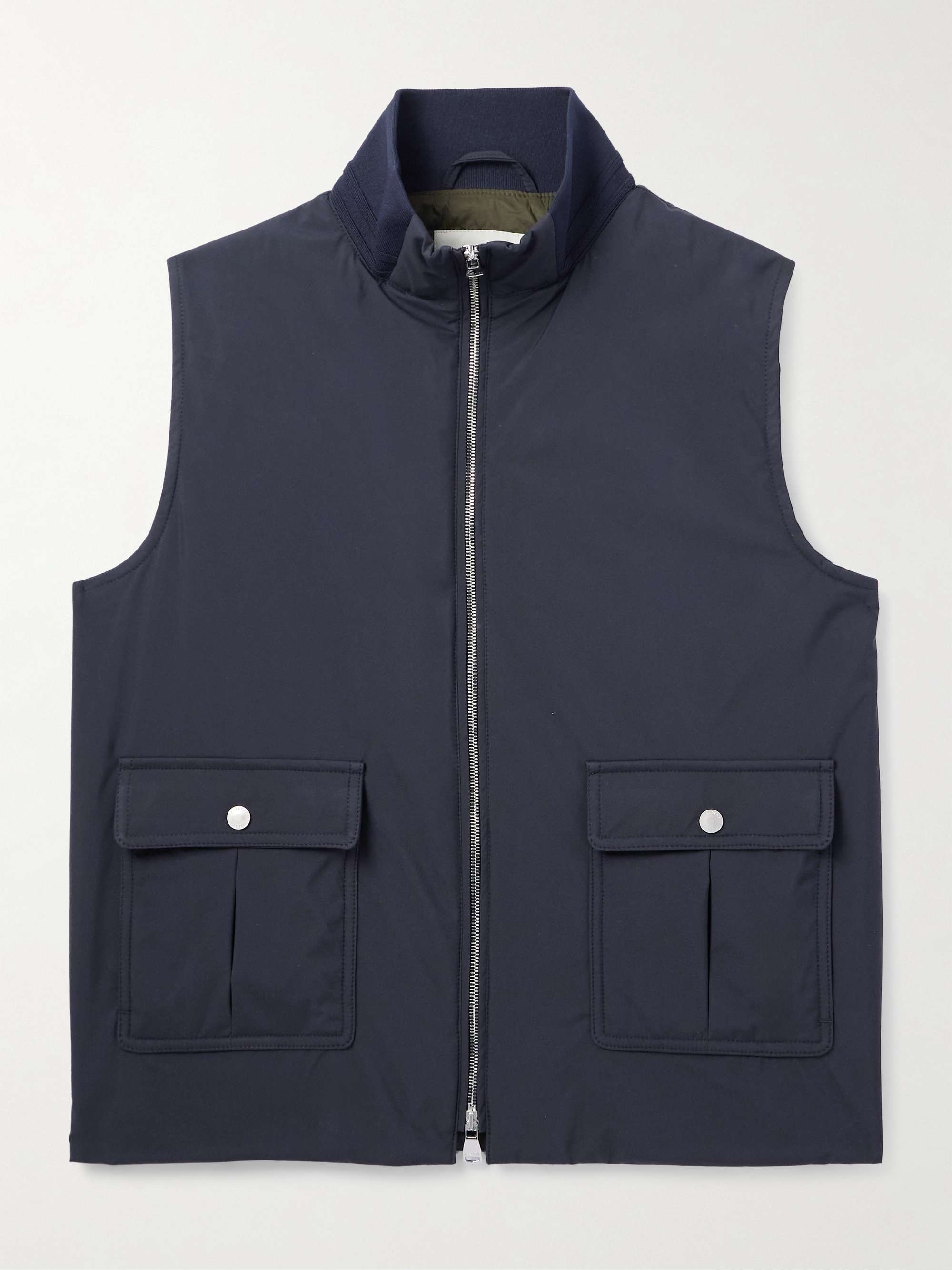 Stretch-Jersey Trimmed Padded Shell Gilet view