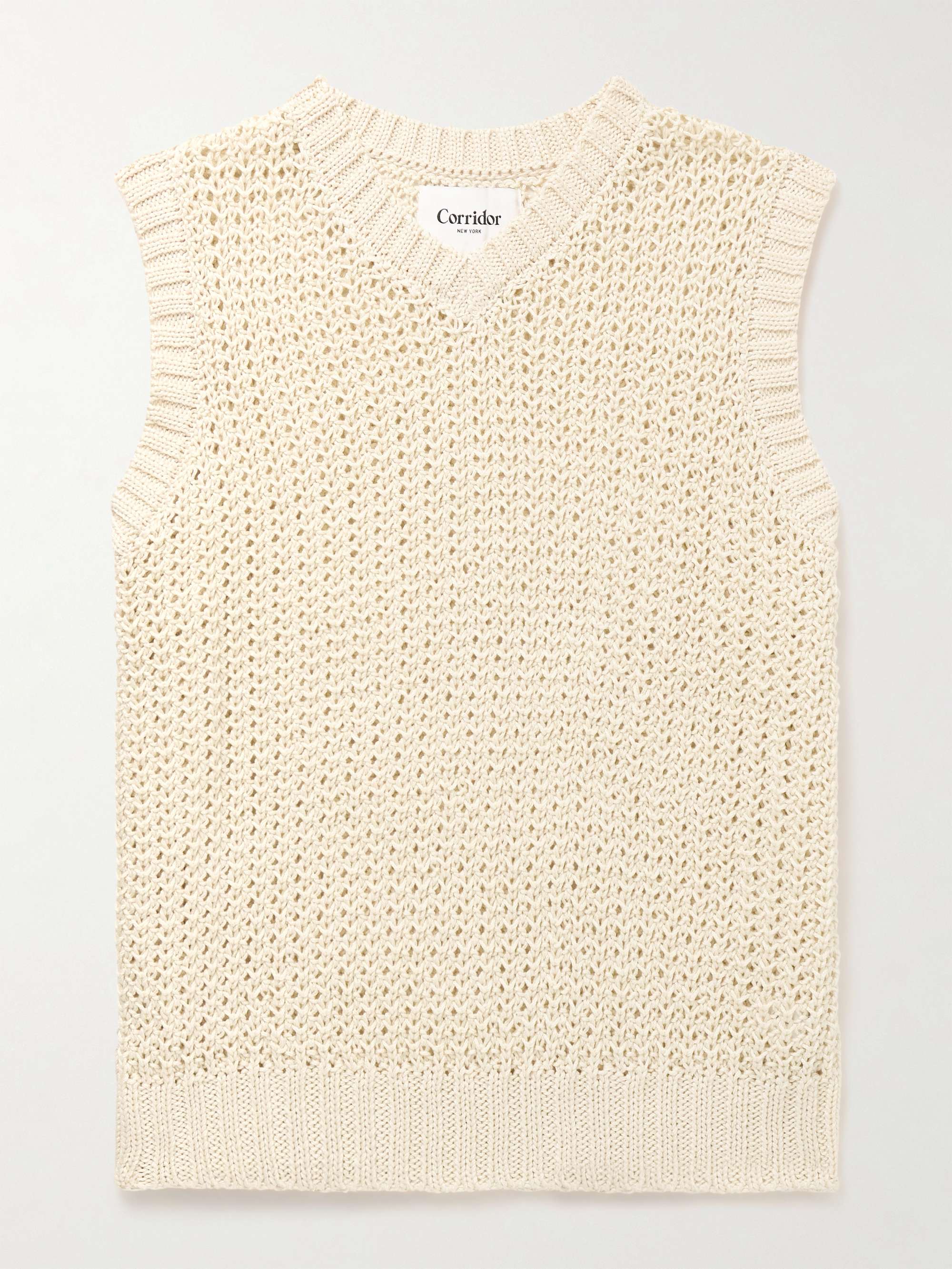 Open-Knit Organic Cotton Sweater Vest view