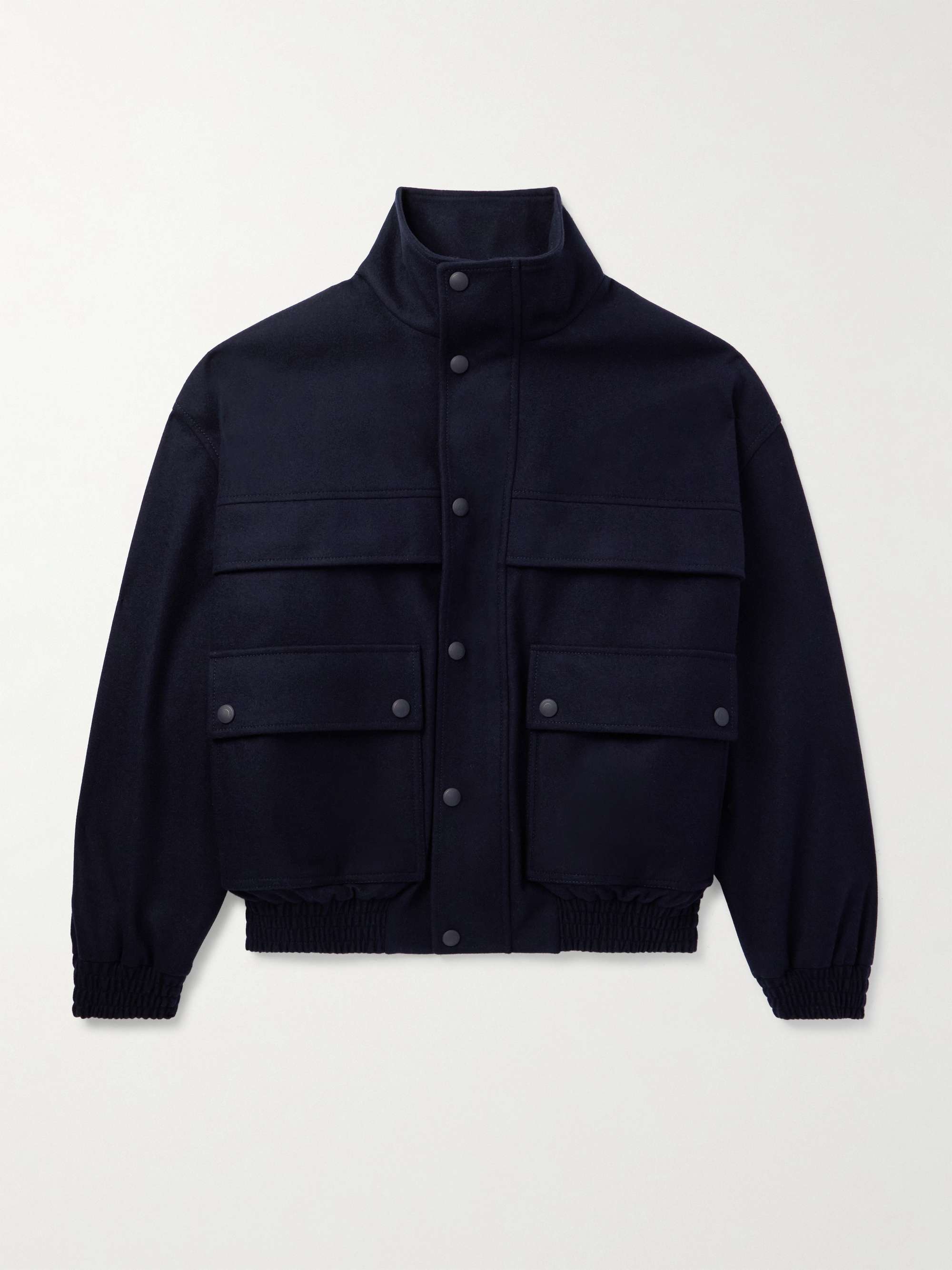 Tristar Wool and Cashmere-Blend Flannel Bomber Jacket view