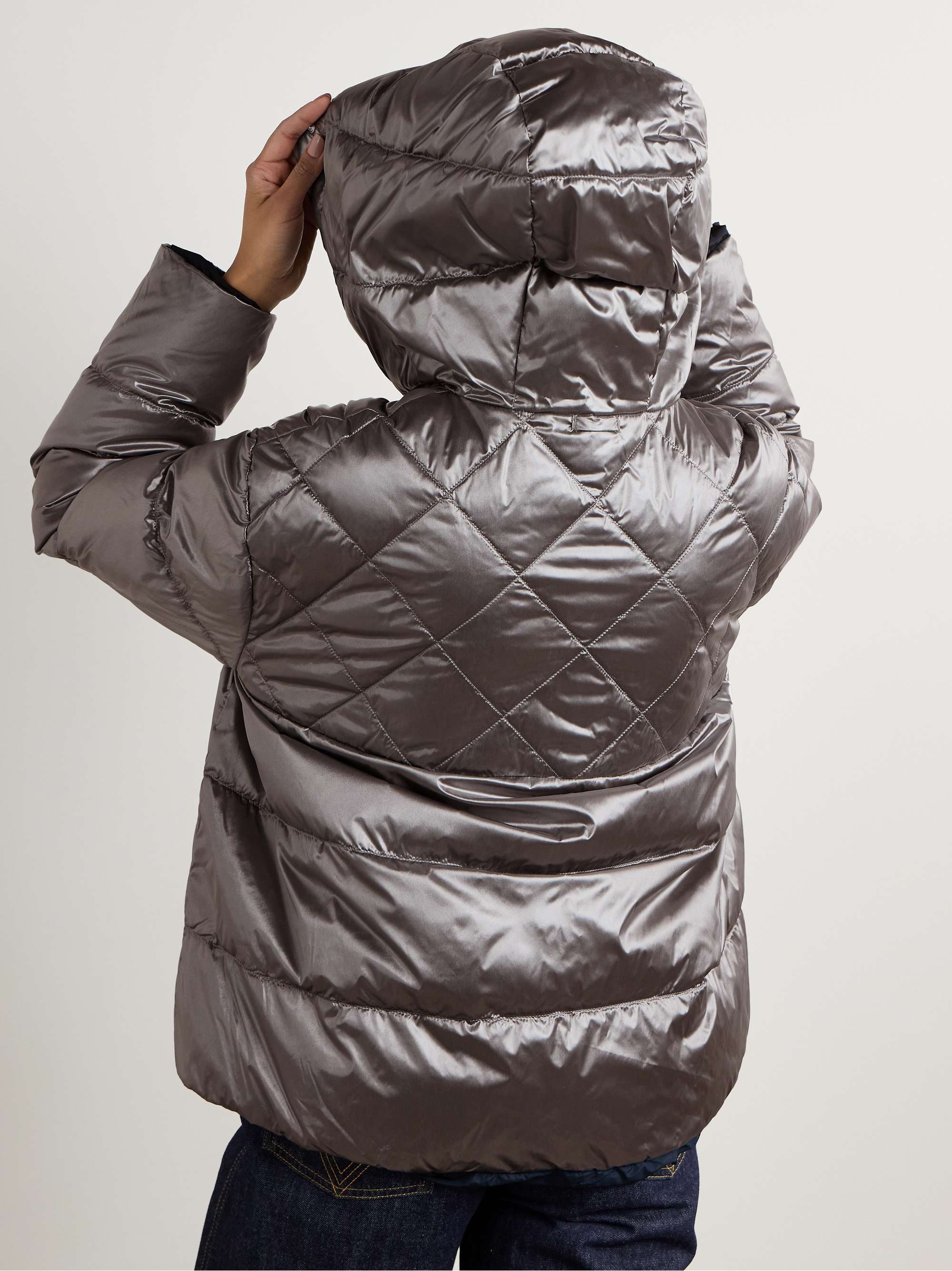 Nico reversible hooded padded quilted shell down coat view