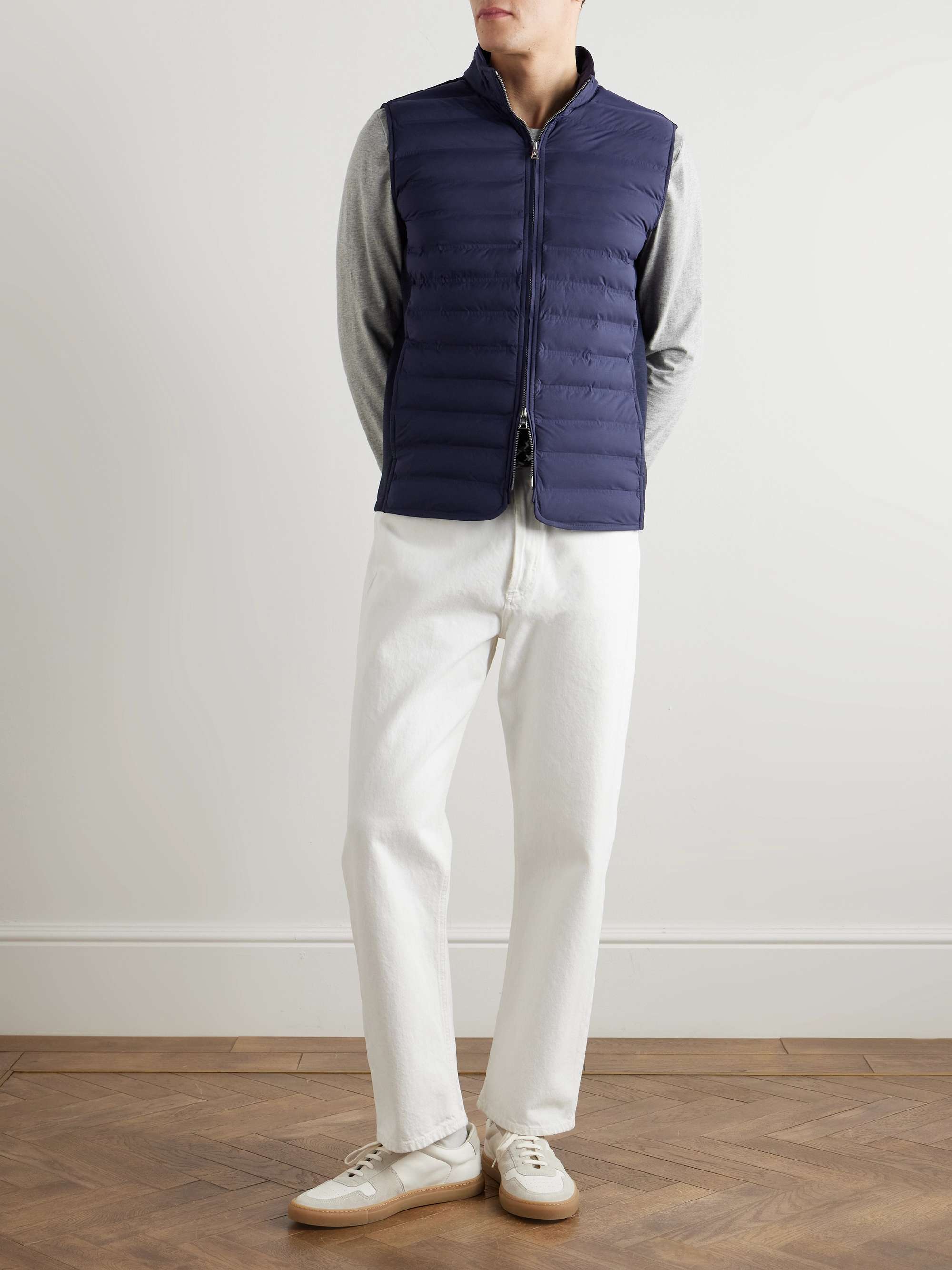 Winsome Hybrid Padded Quilted Stretch-Nylon and Jersey Gilet view