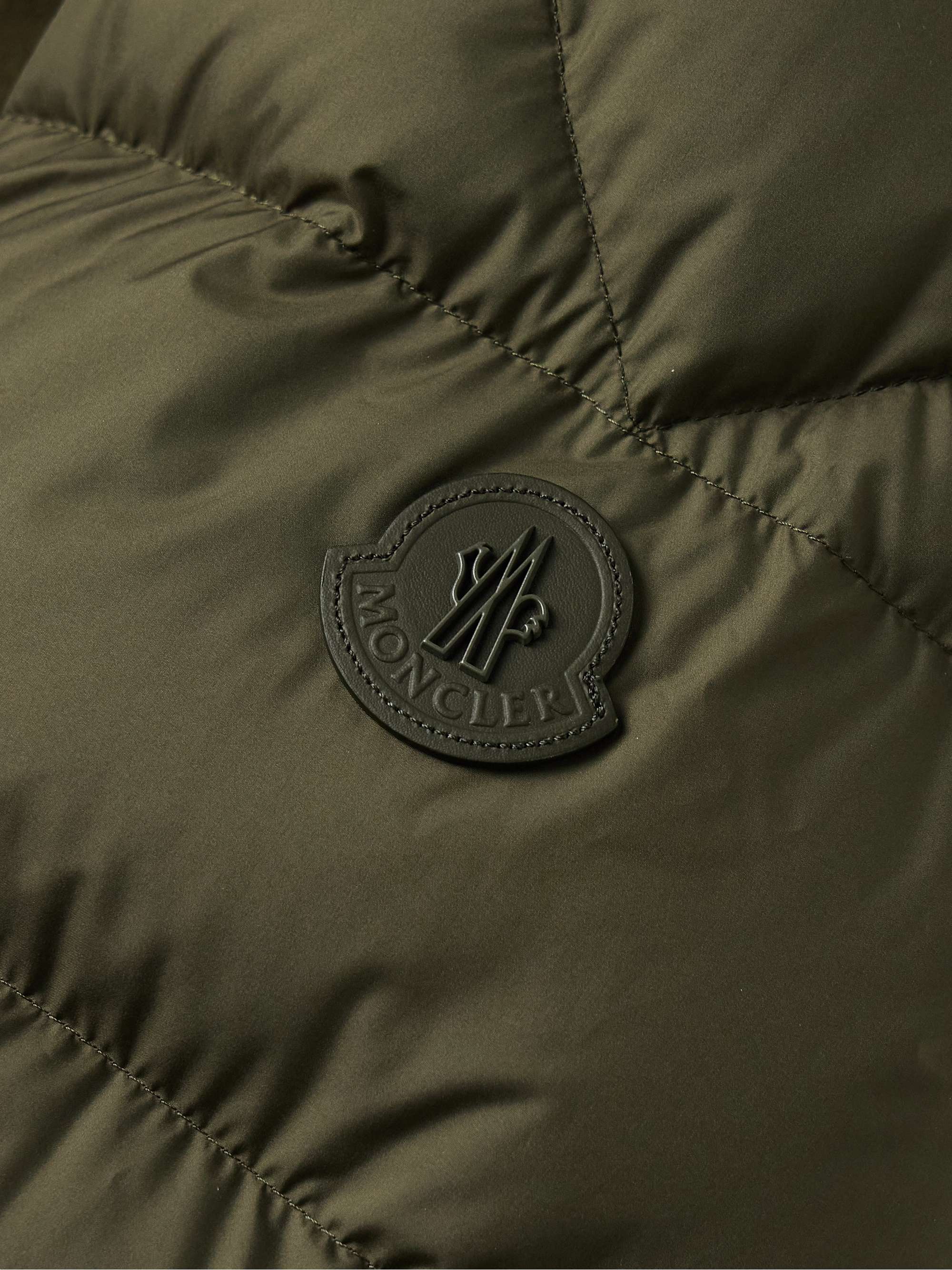 Tuffes Slim-Fit Suede-Trimmed Quilted Shell Down Hooded Jacket view