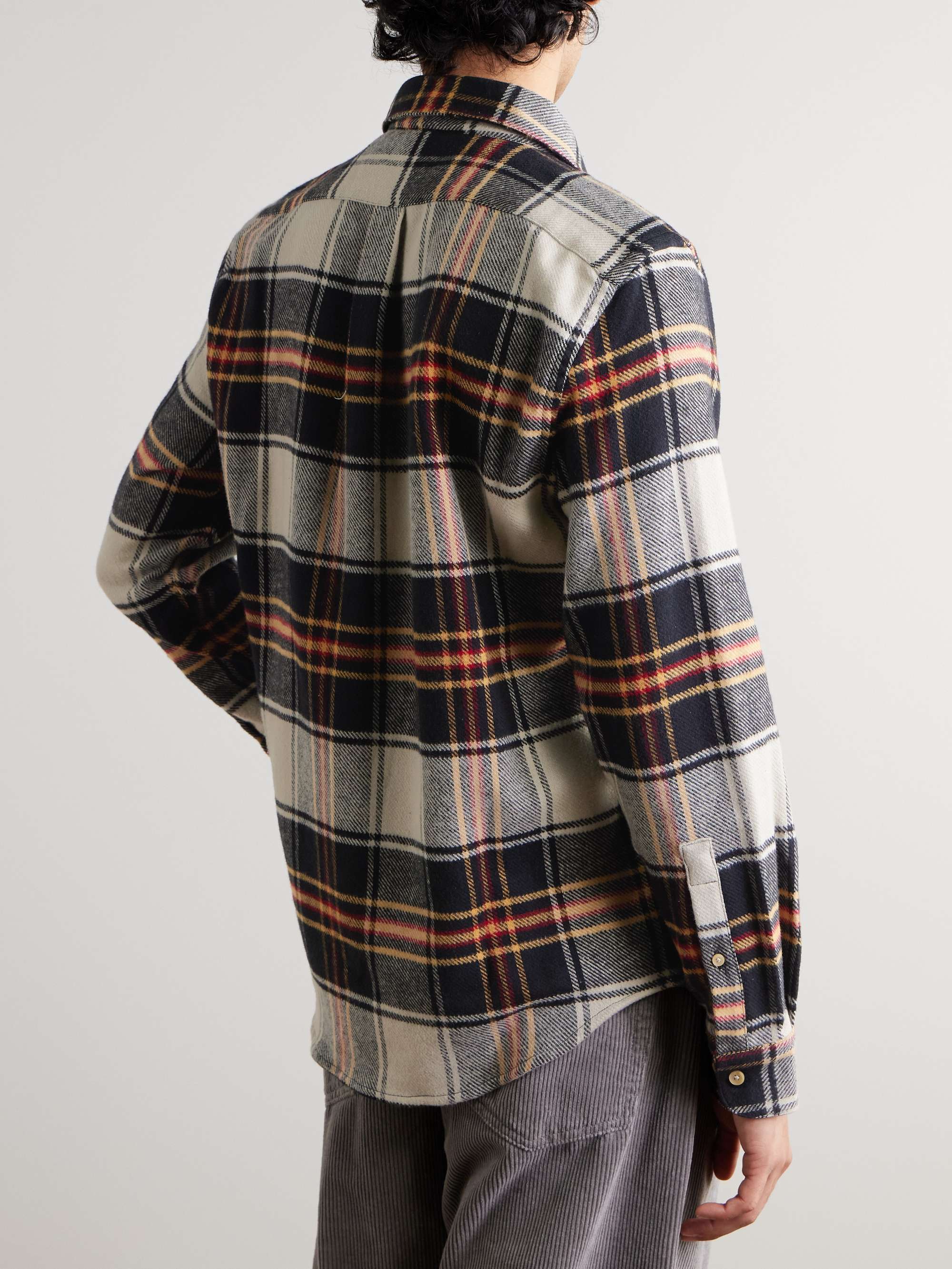 Arc Checked Cotton-Flannel Shirt view